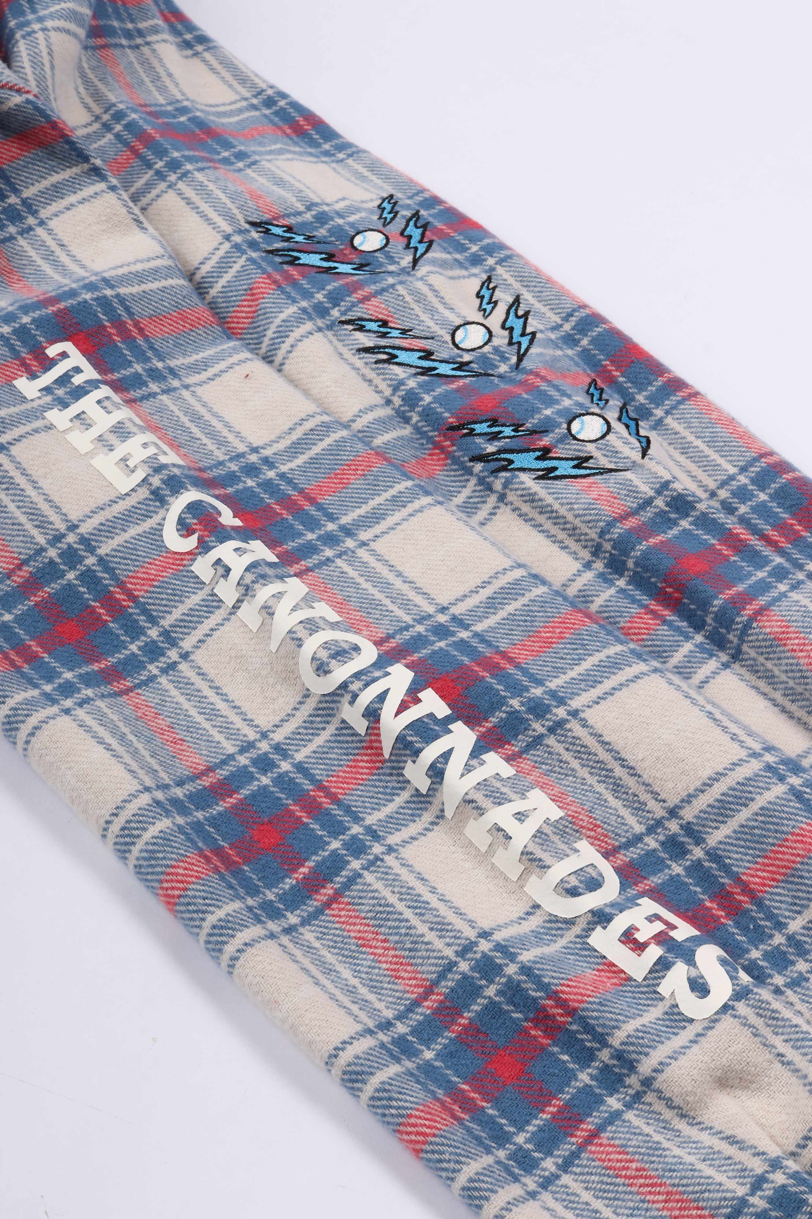 Swing for the fences flannel navy