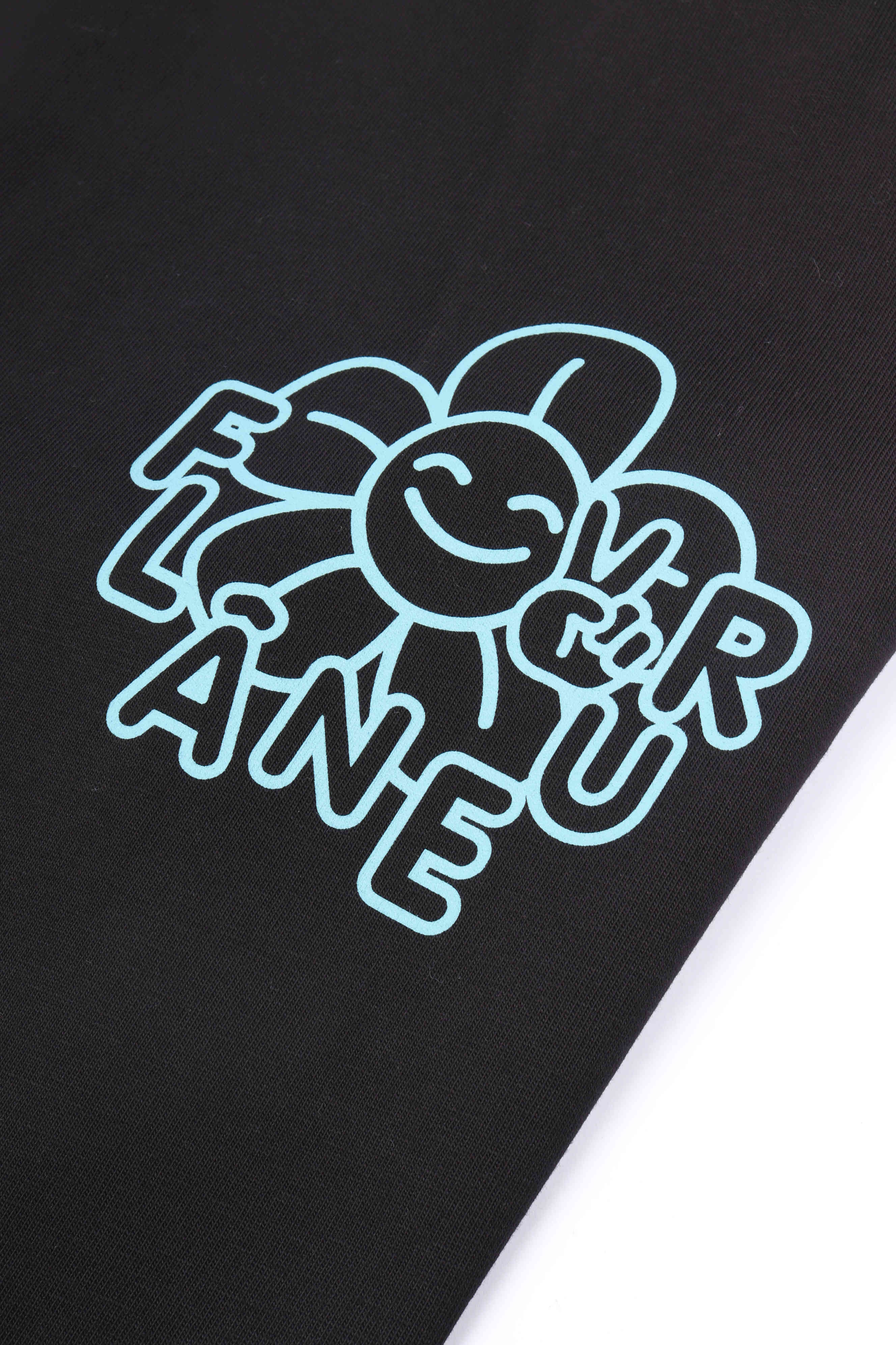 Happy flower t-sh black