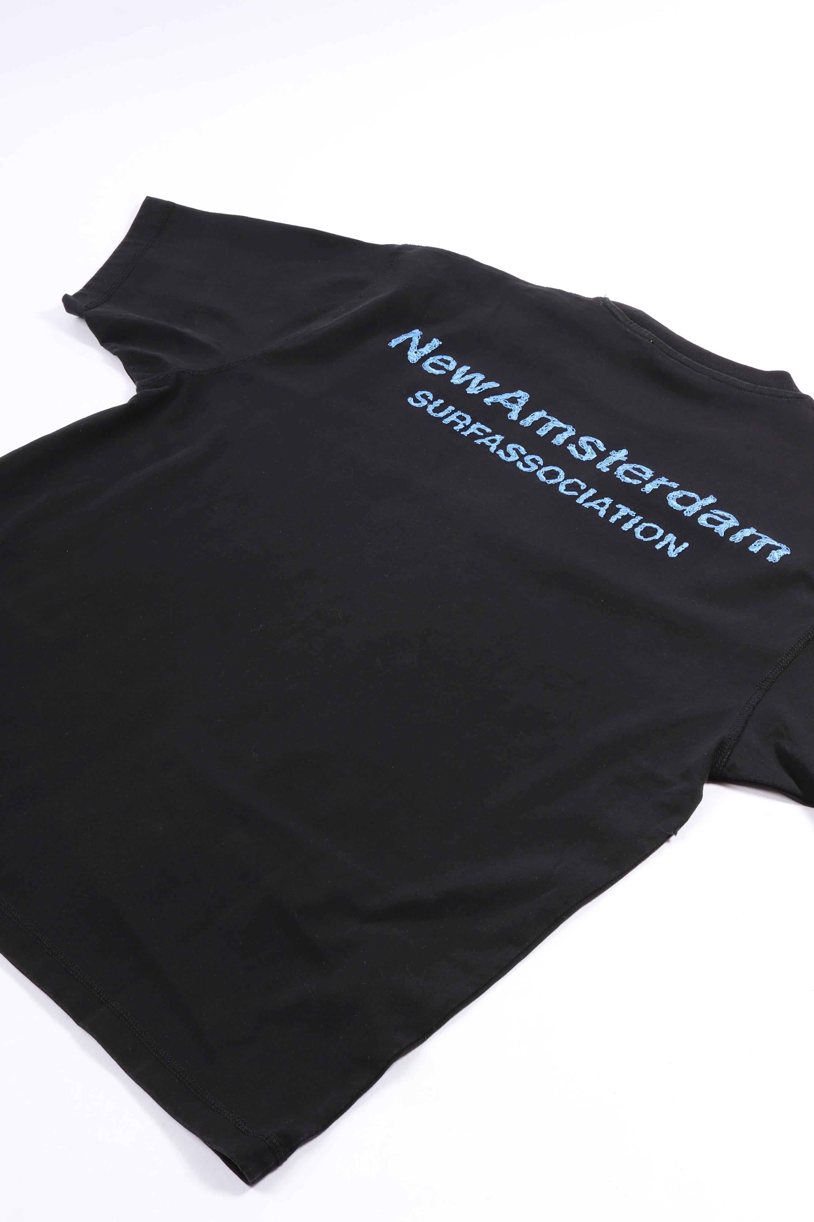 Logo tee + black / acid bl
