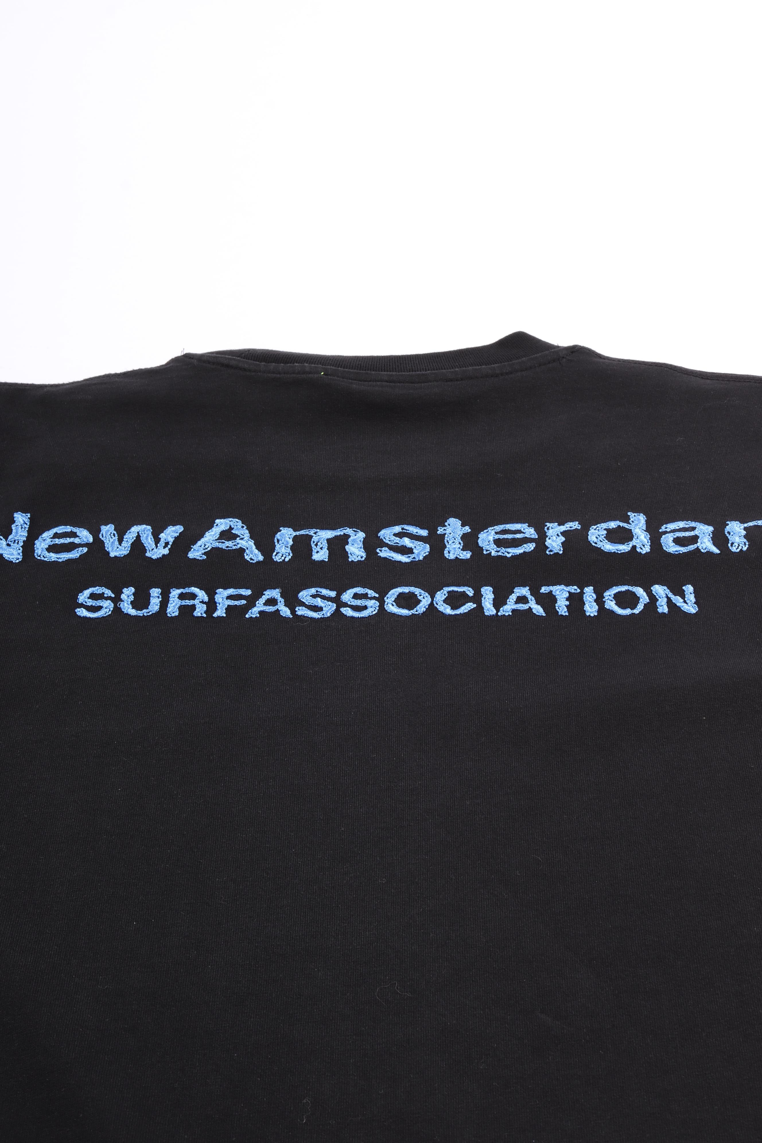 Logo tee + black / acid bl