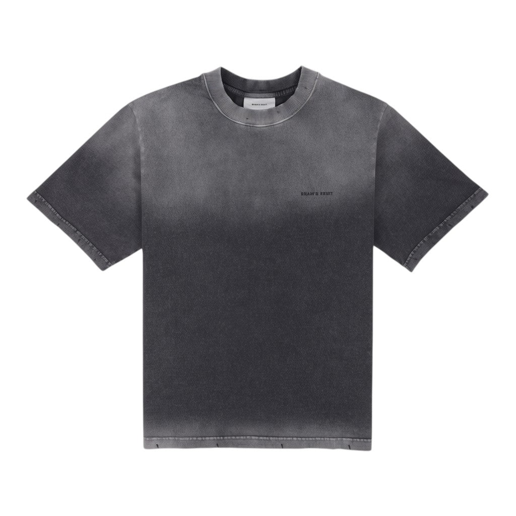 Distressed big lemon outline shadow black