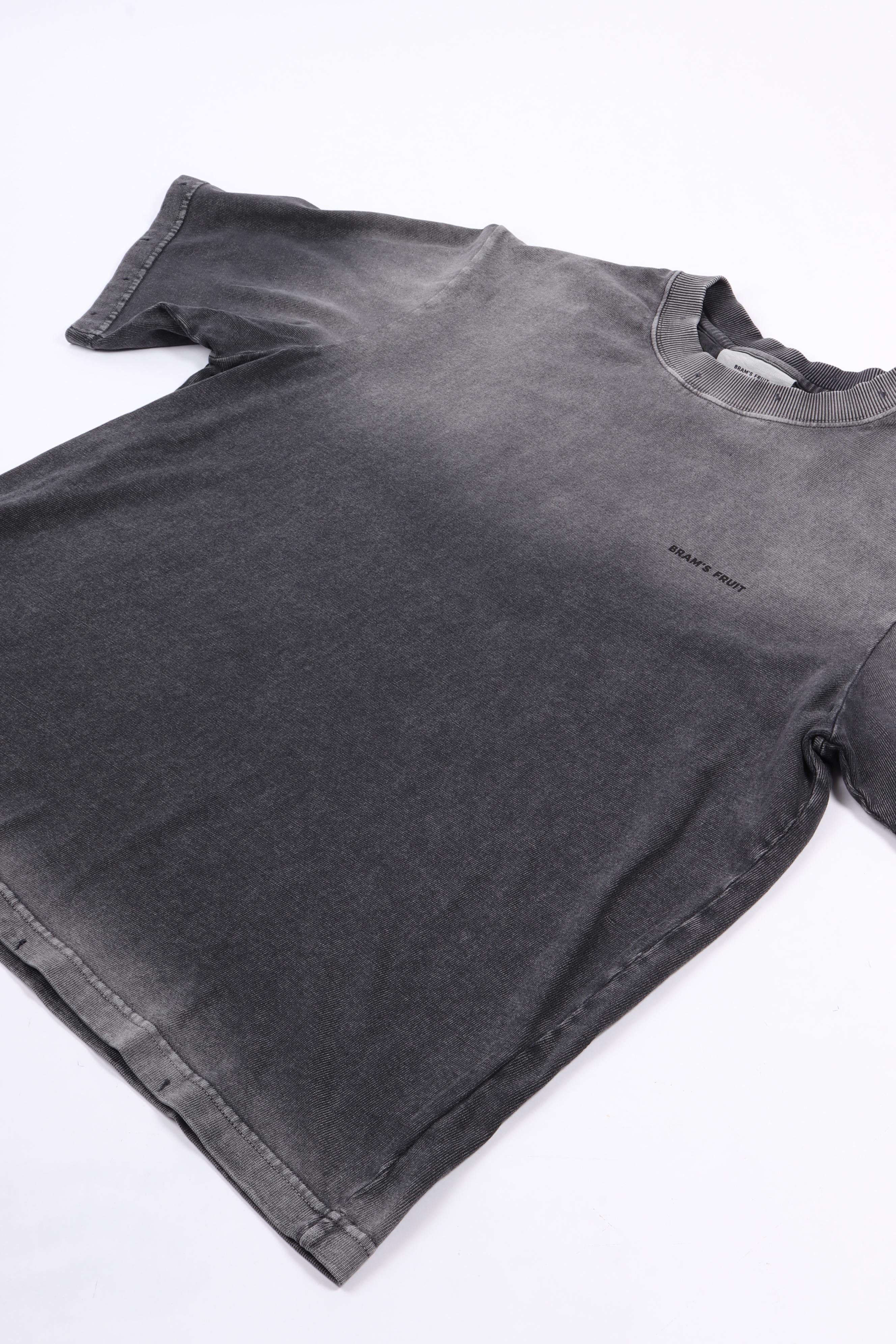Distressed big lemon outline shadow black