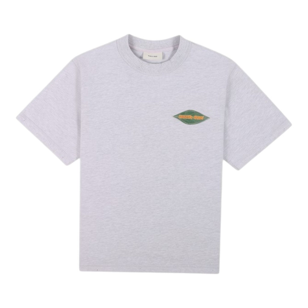 Distressed leaf t-shirt grey melange