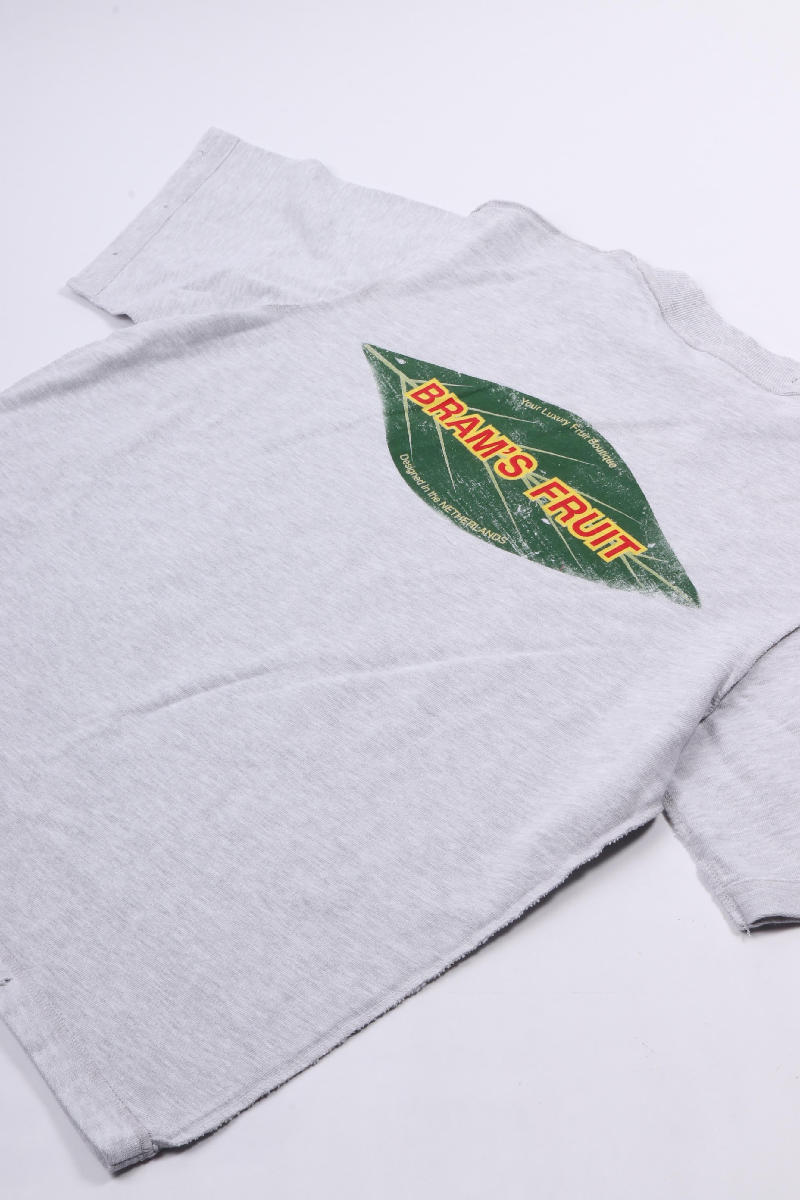 Distressed leaf t-shirt grey melange
