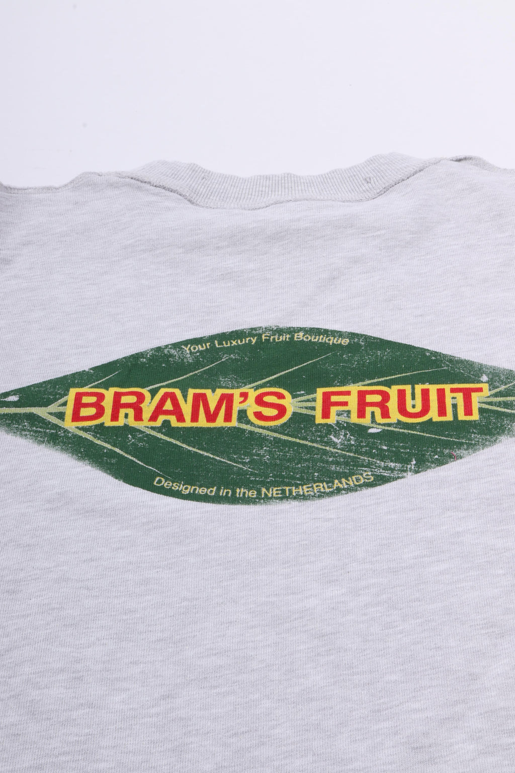 Distressed leaf t-shirt grey melange