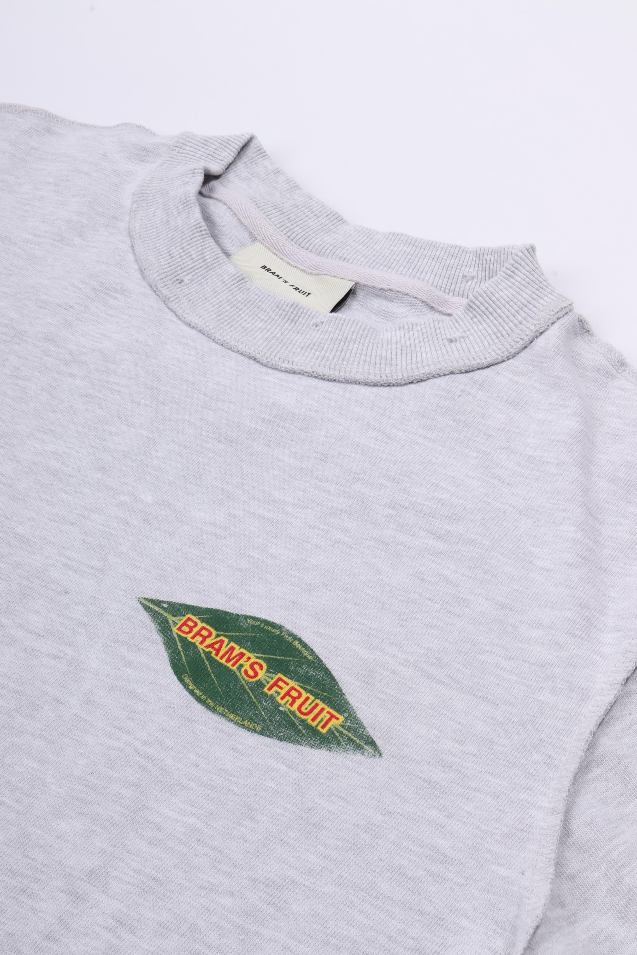 Distressed leaf t-shirt grey melange