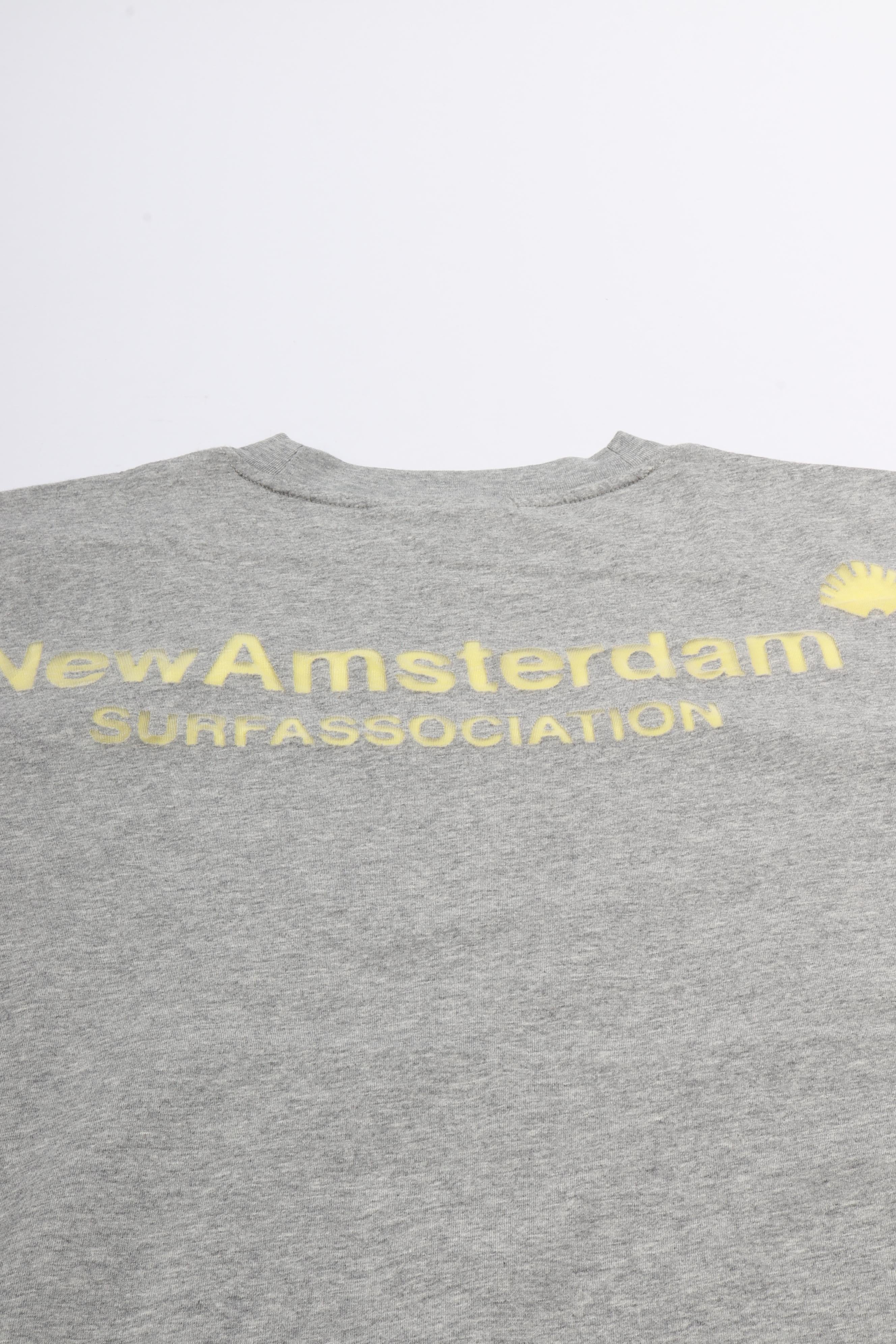 Double layered logo tee ash/white