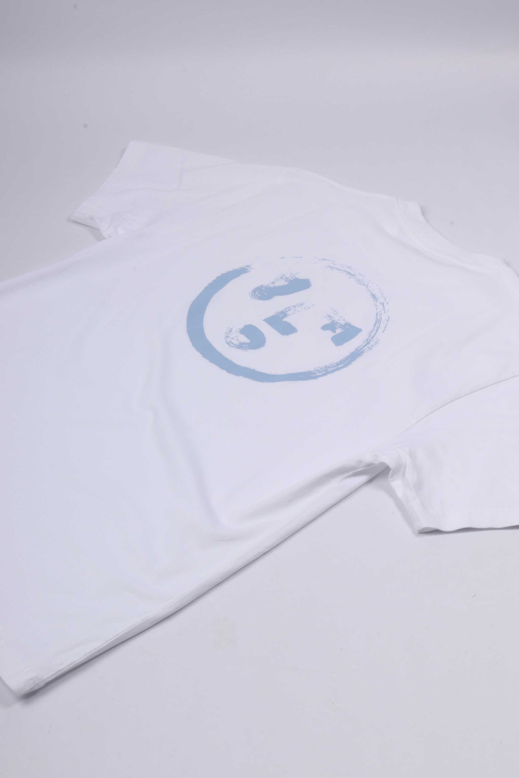 Brushstroke face tee optical white
