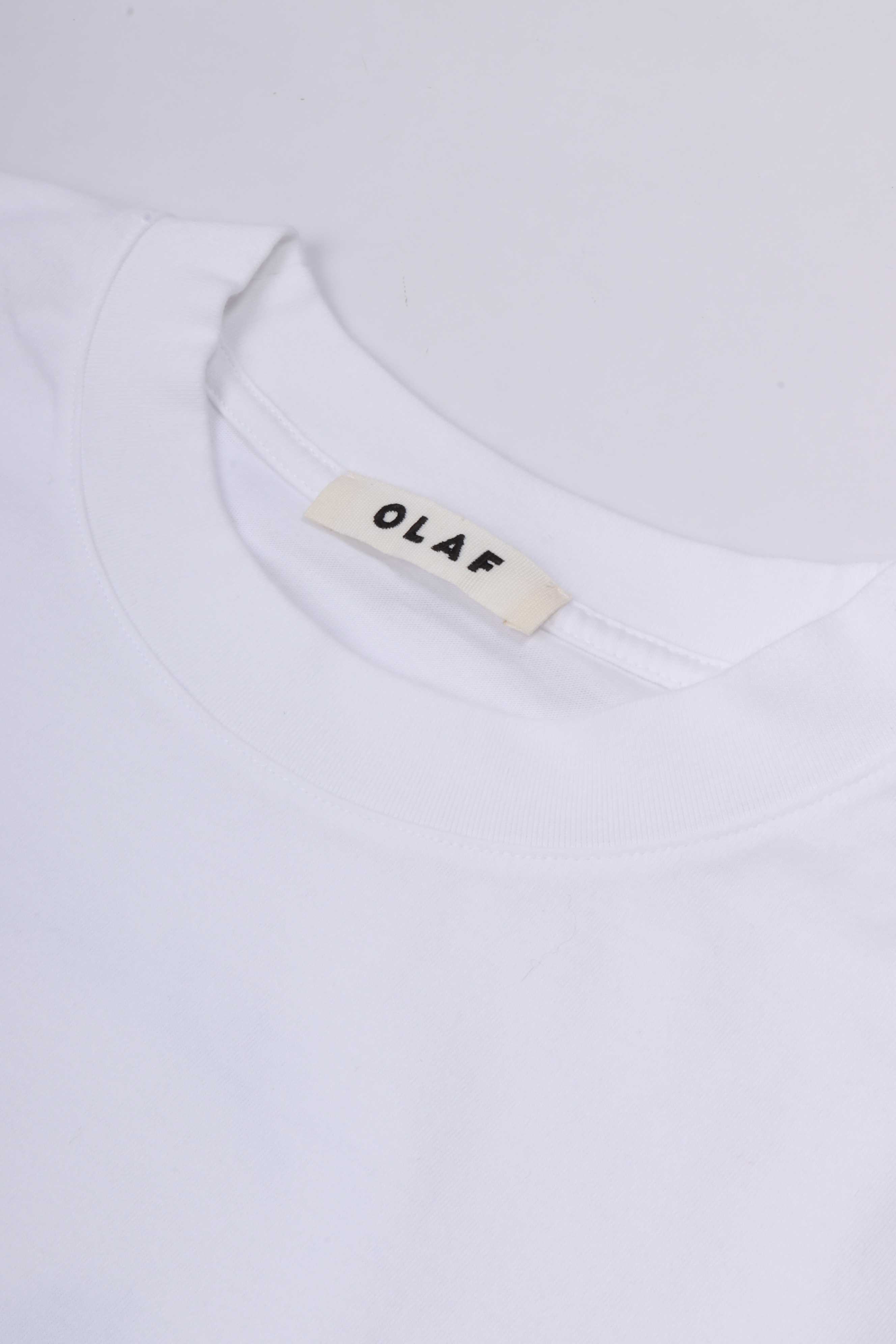 Brushstroke face tee optical white