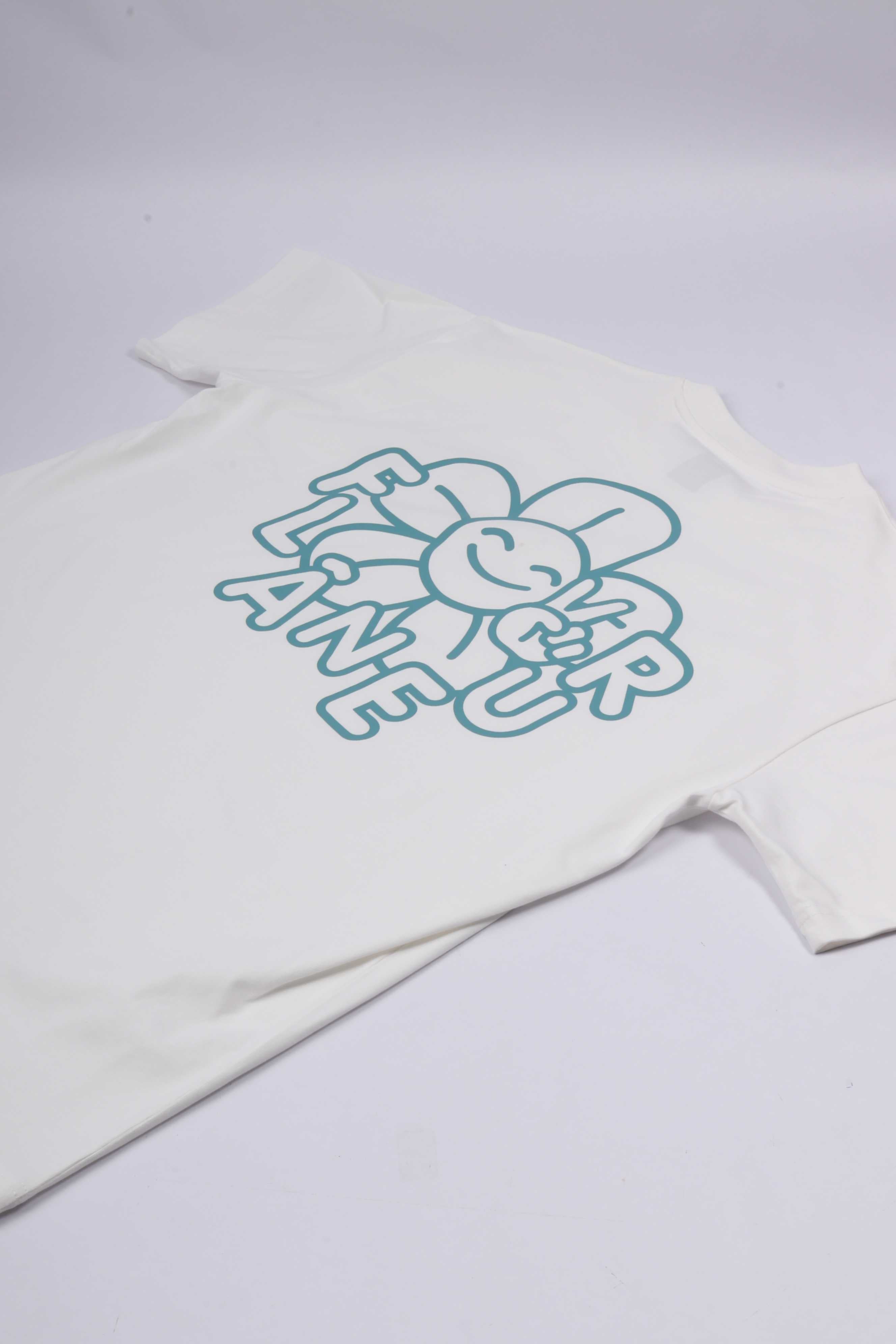 Happy flower t-sh white