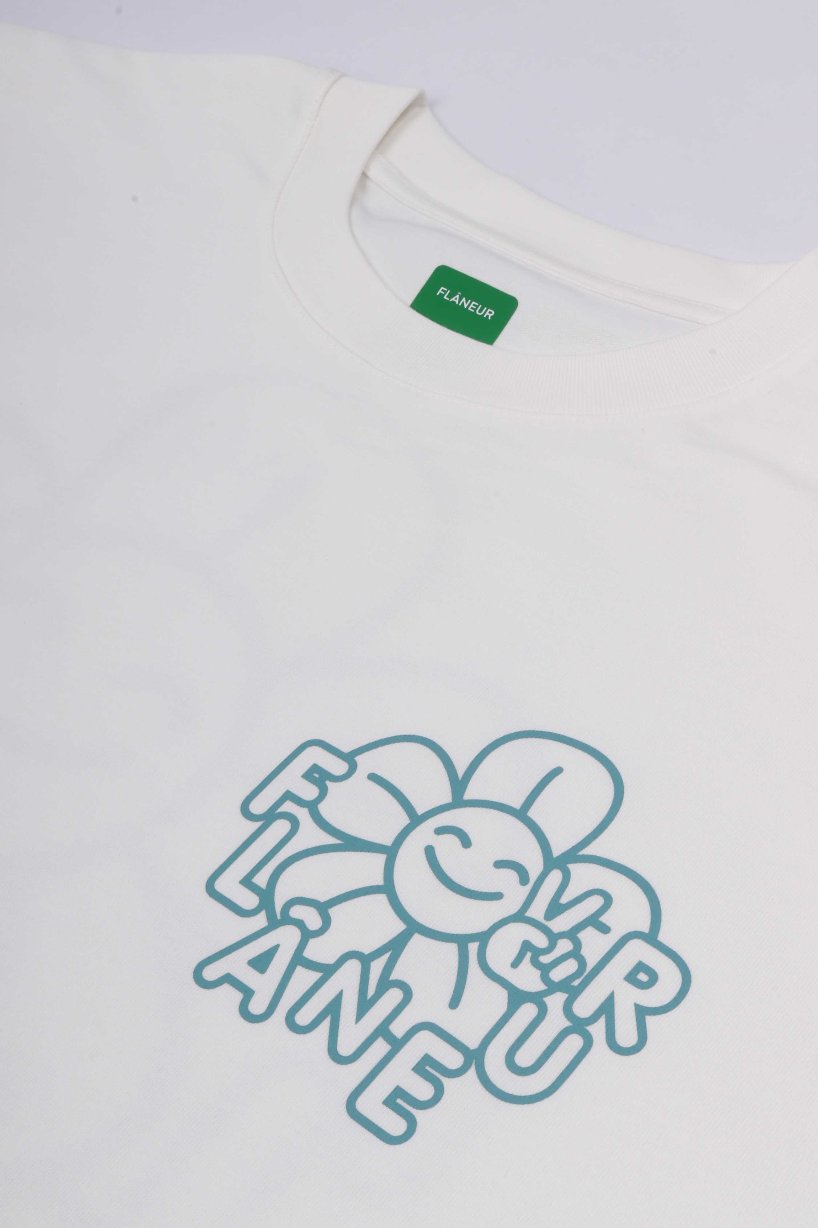 Happy flower t-sh white