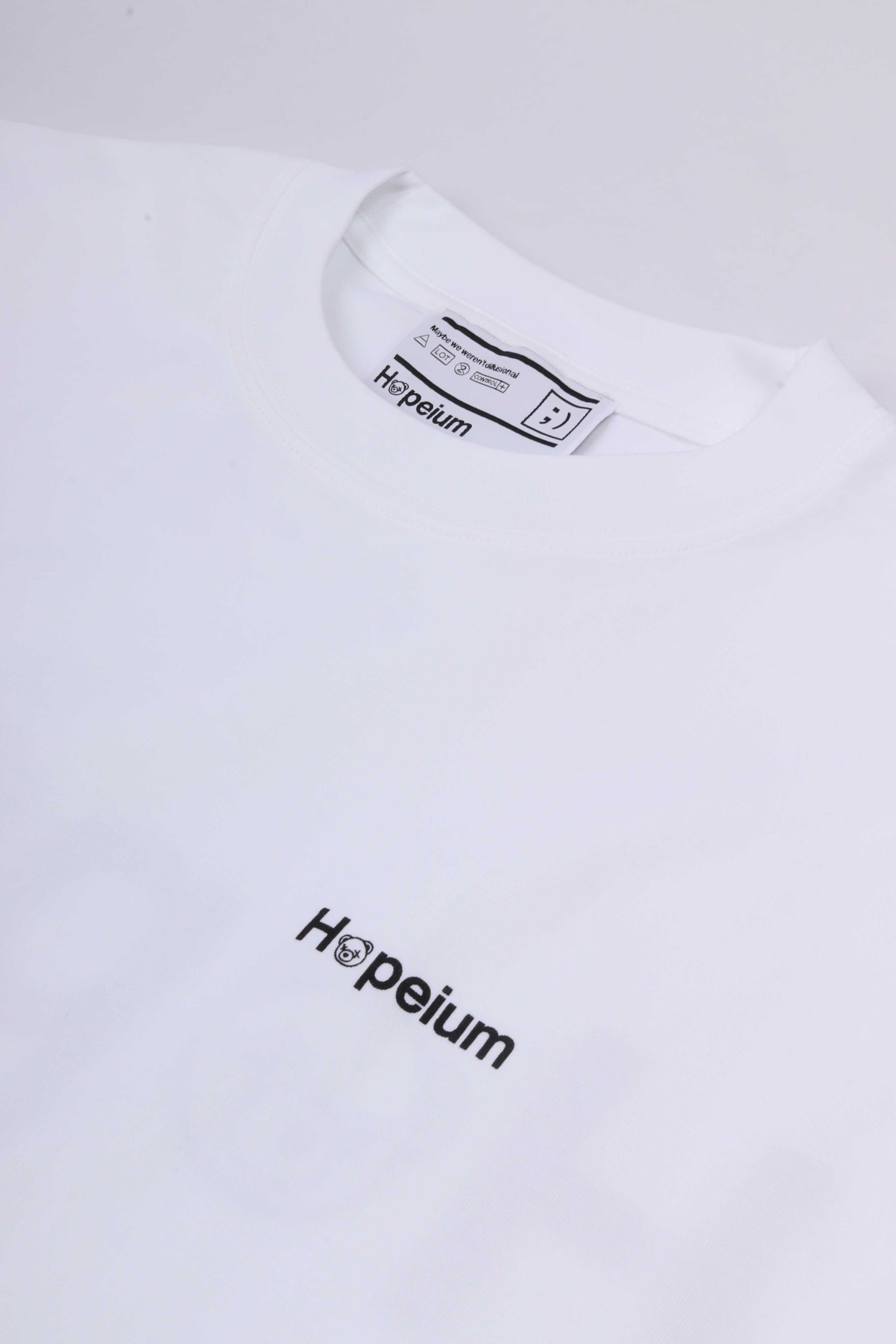 Hopeium print t-shirt white