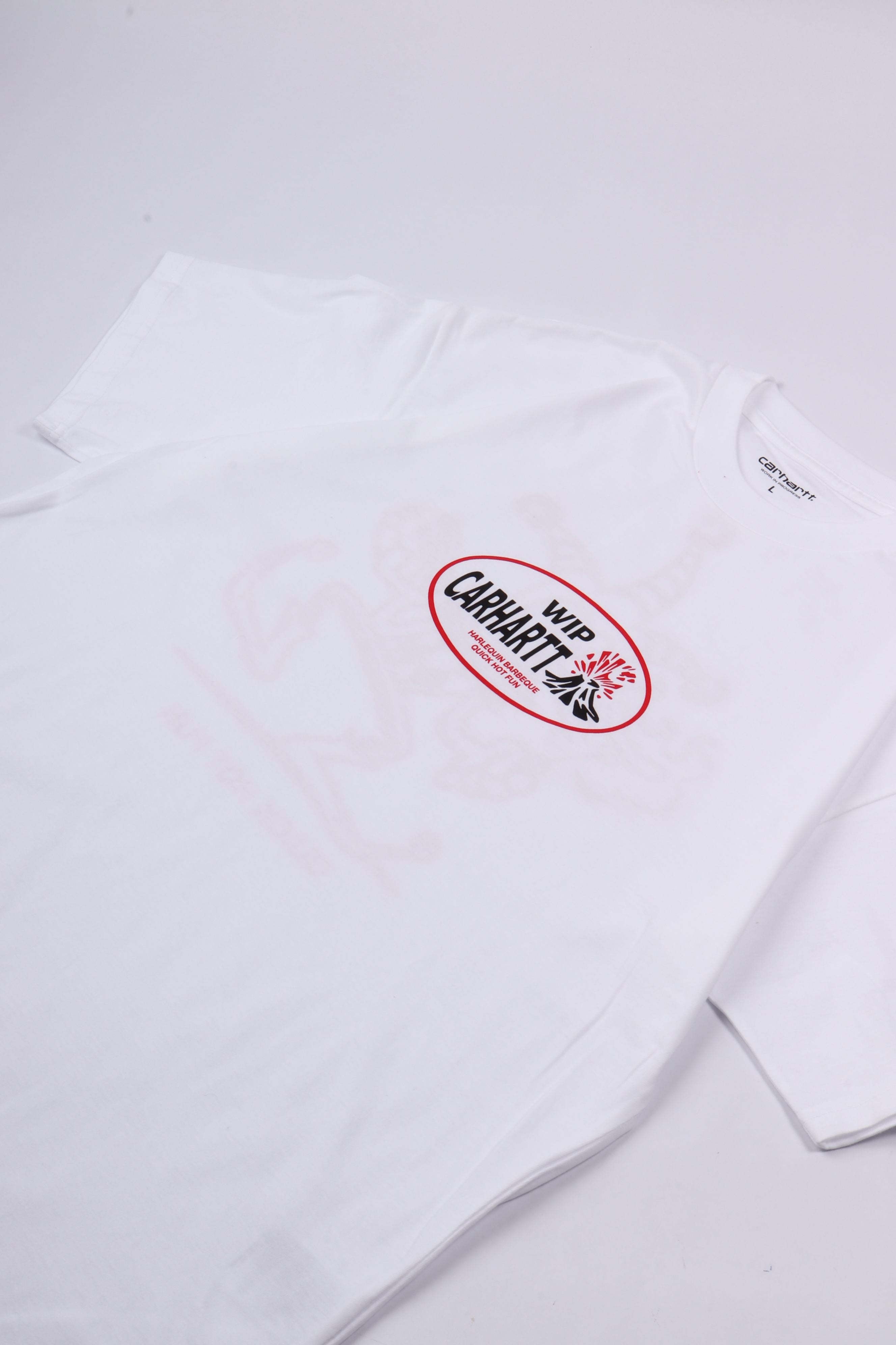 S/s harlequin bbq t-shirt white