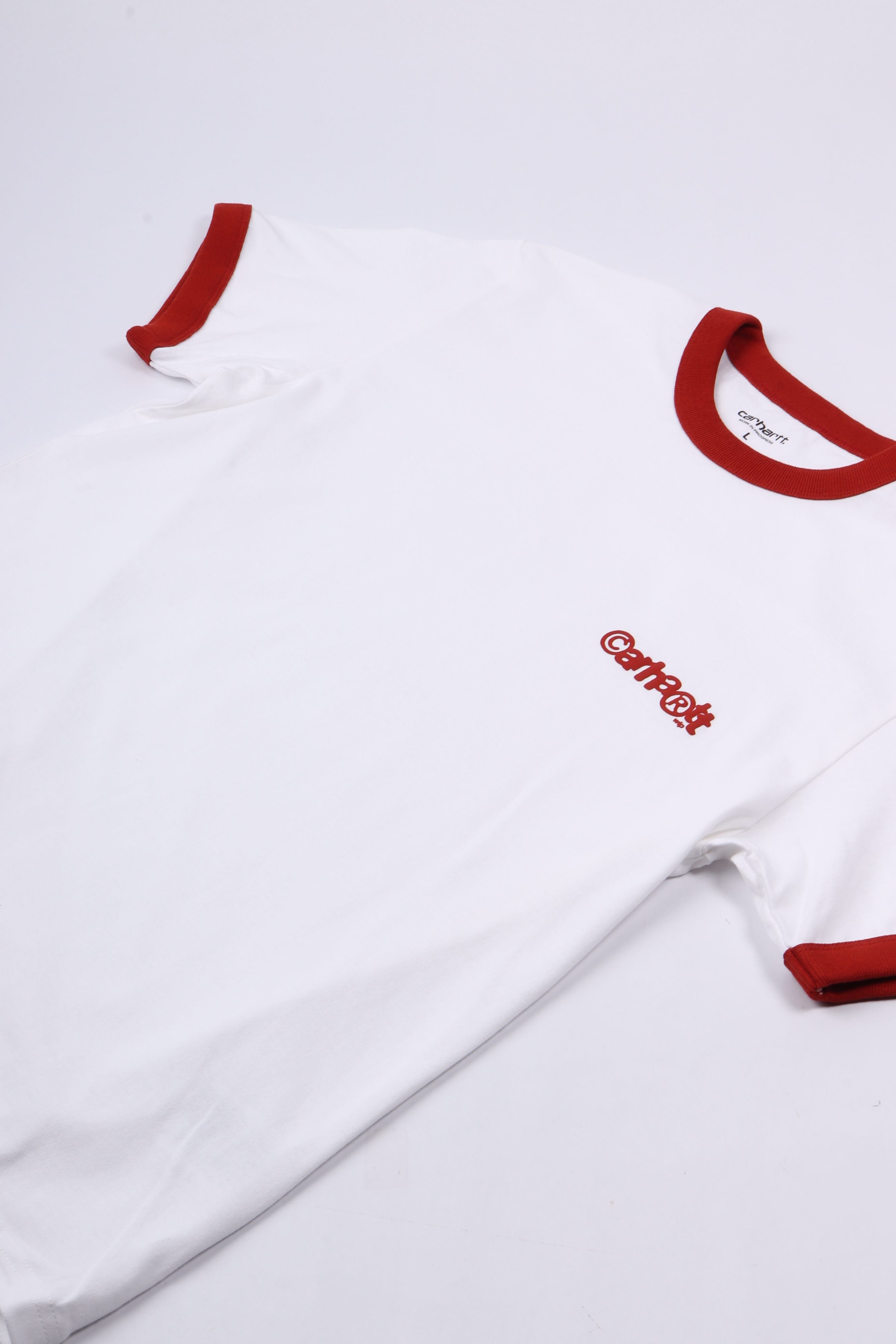 S/s ip ringer t-shirt white / red