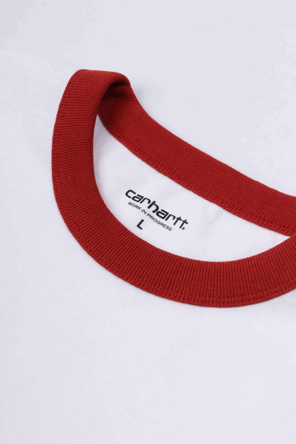 S/s ip ringer t-shirt white / red