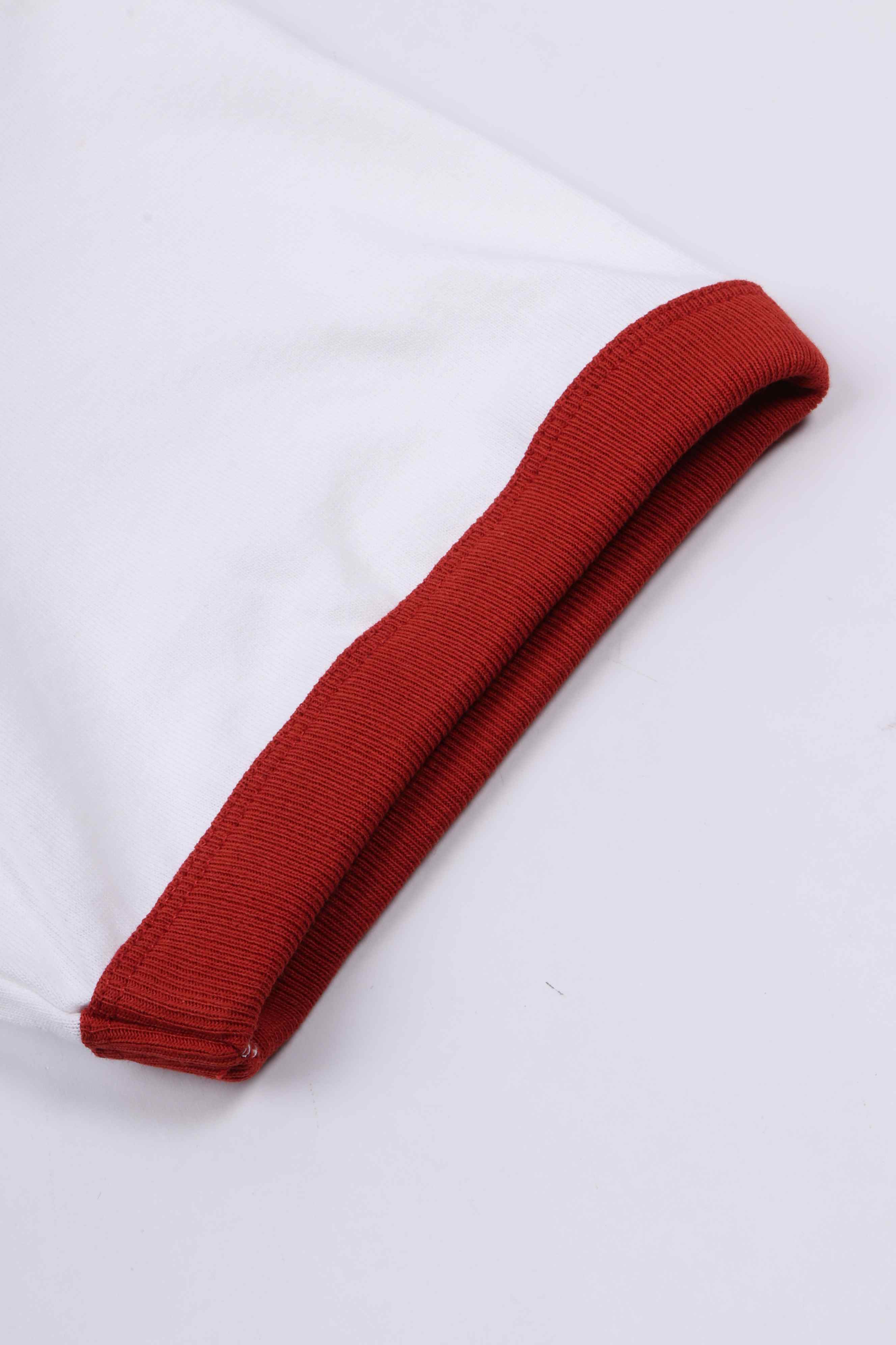 S/s ip ringer t-shirt white / red