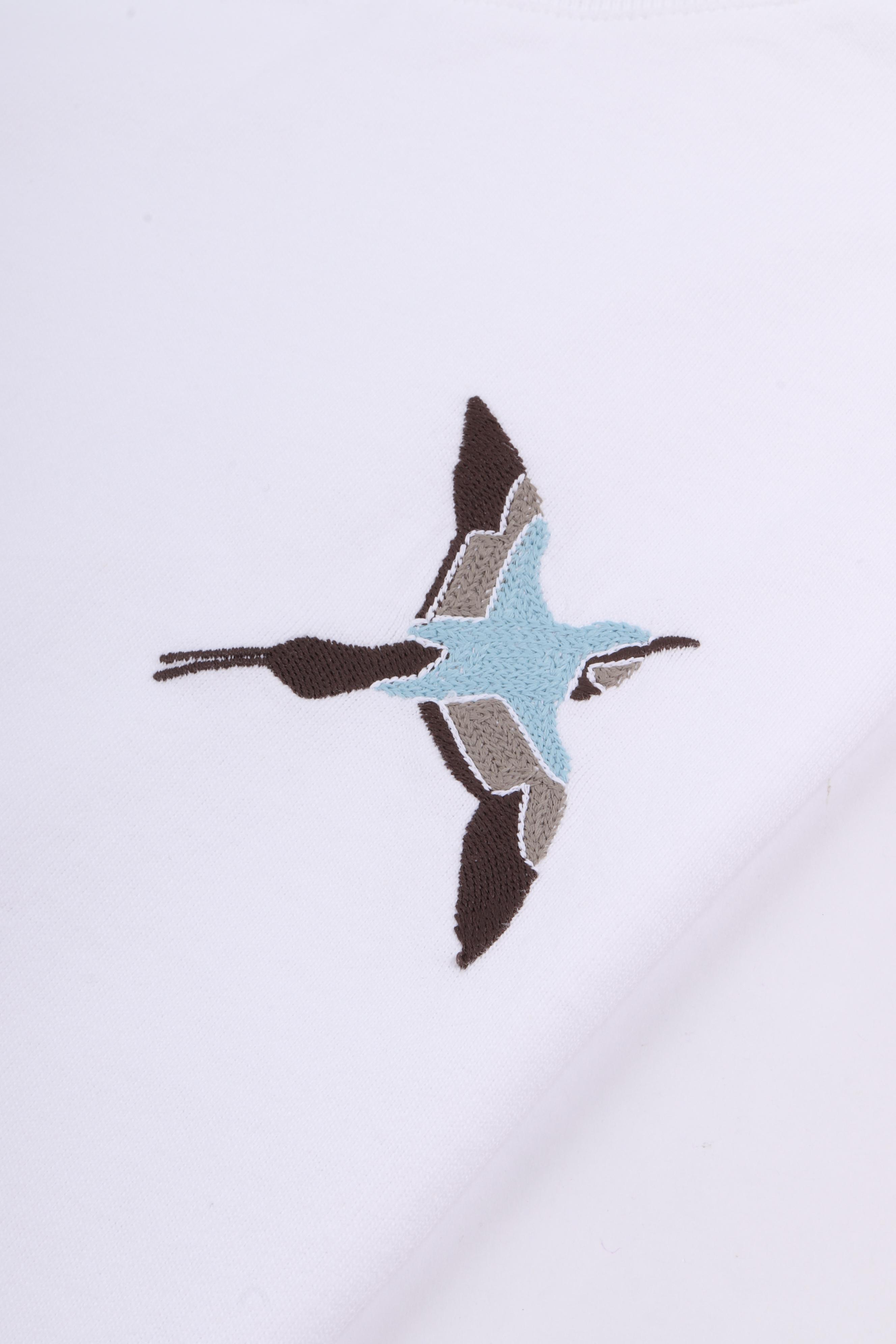 Micro bee bird t-shirt white