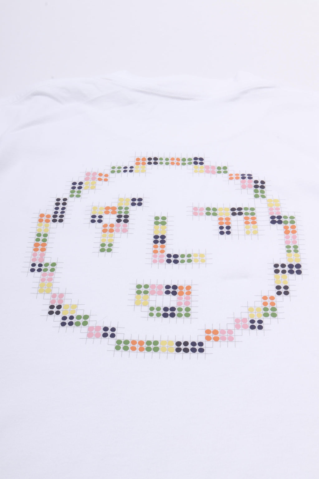 Dotted face tees optical white