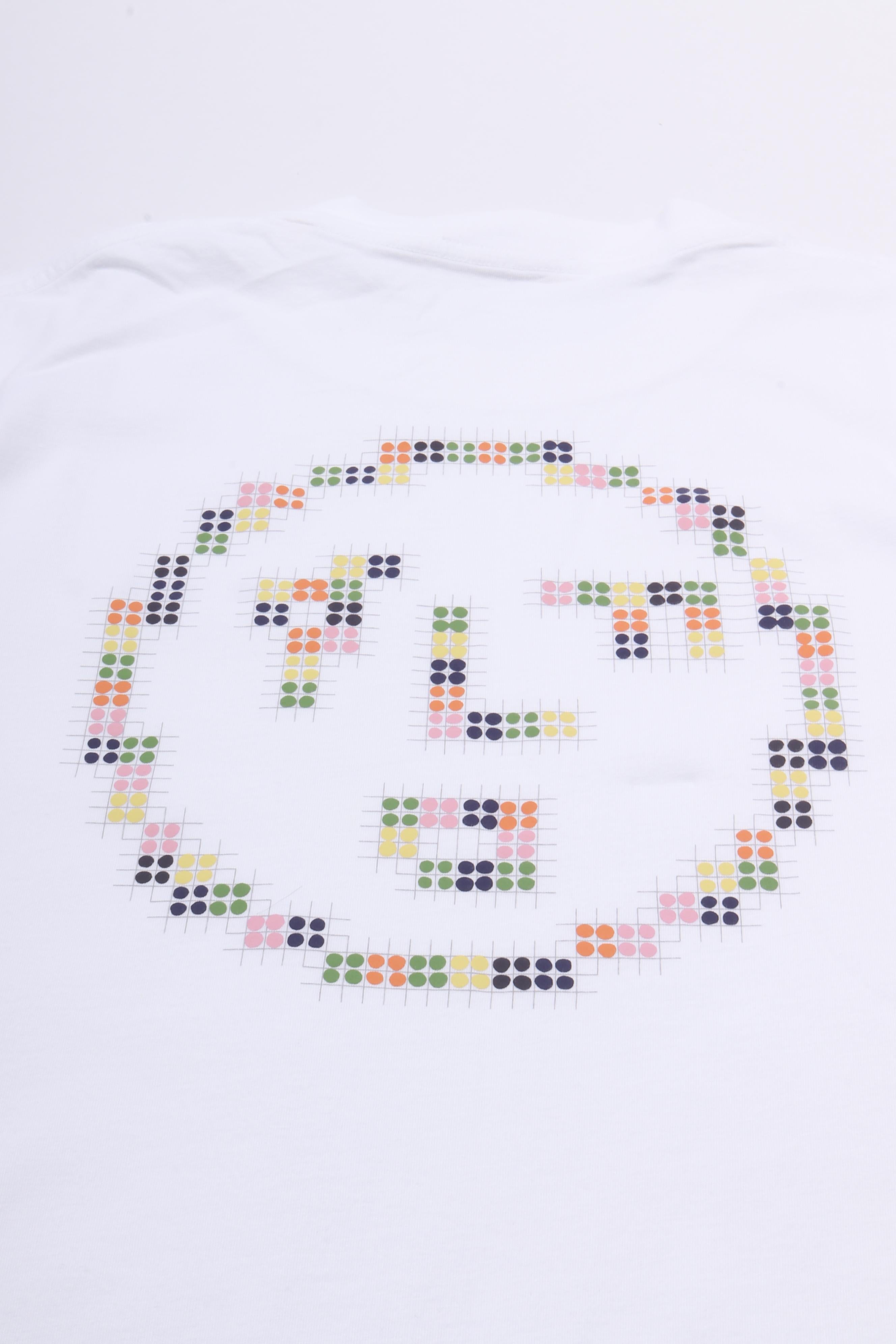 Dotted face tees optical white