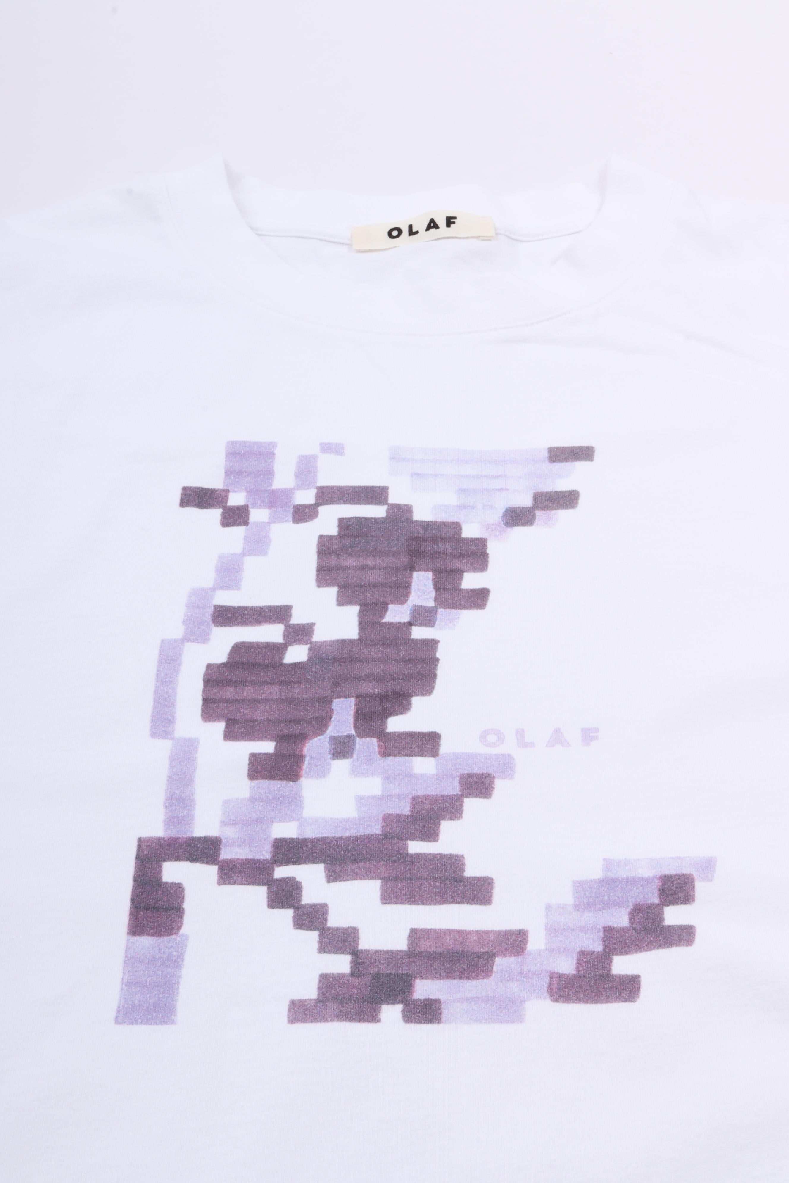 Felted flower tees optical white