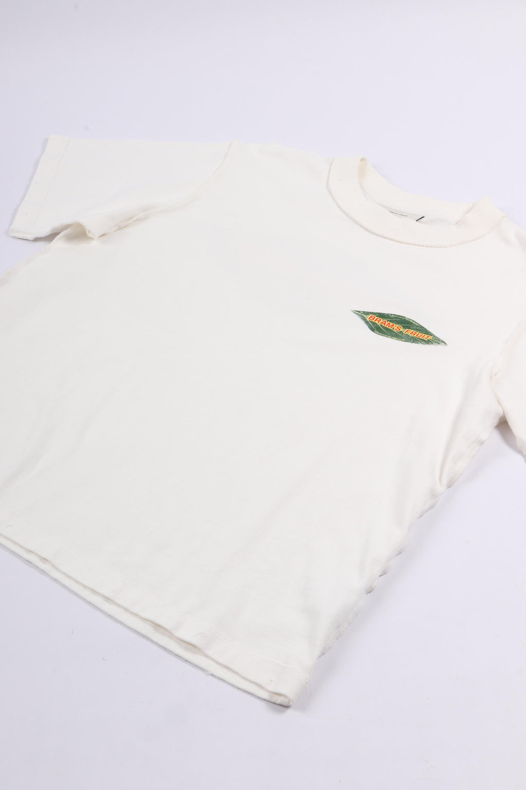 Distressed leaf t-shirt off white