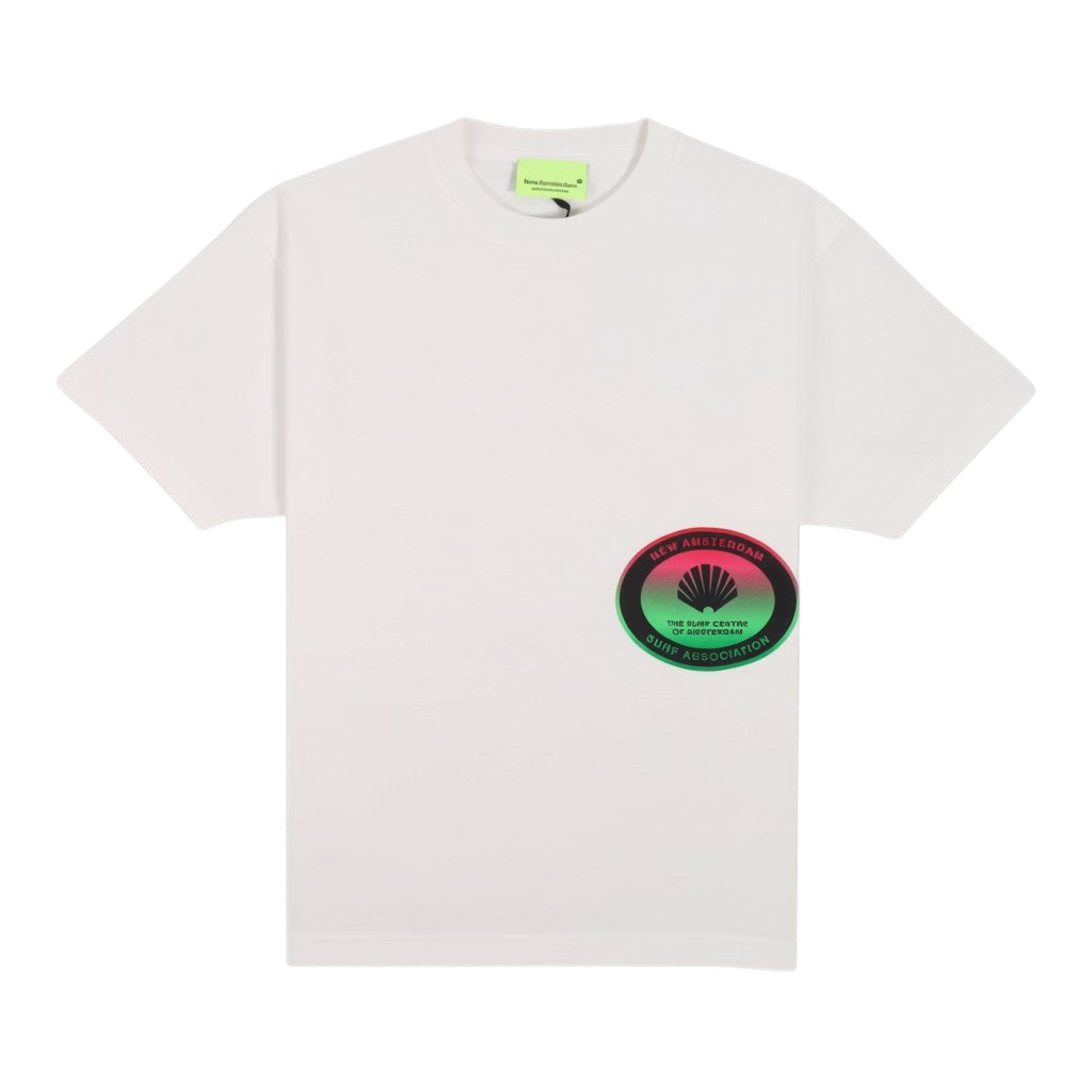 Surf centre tee washed white
