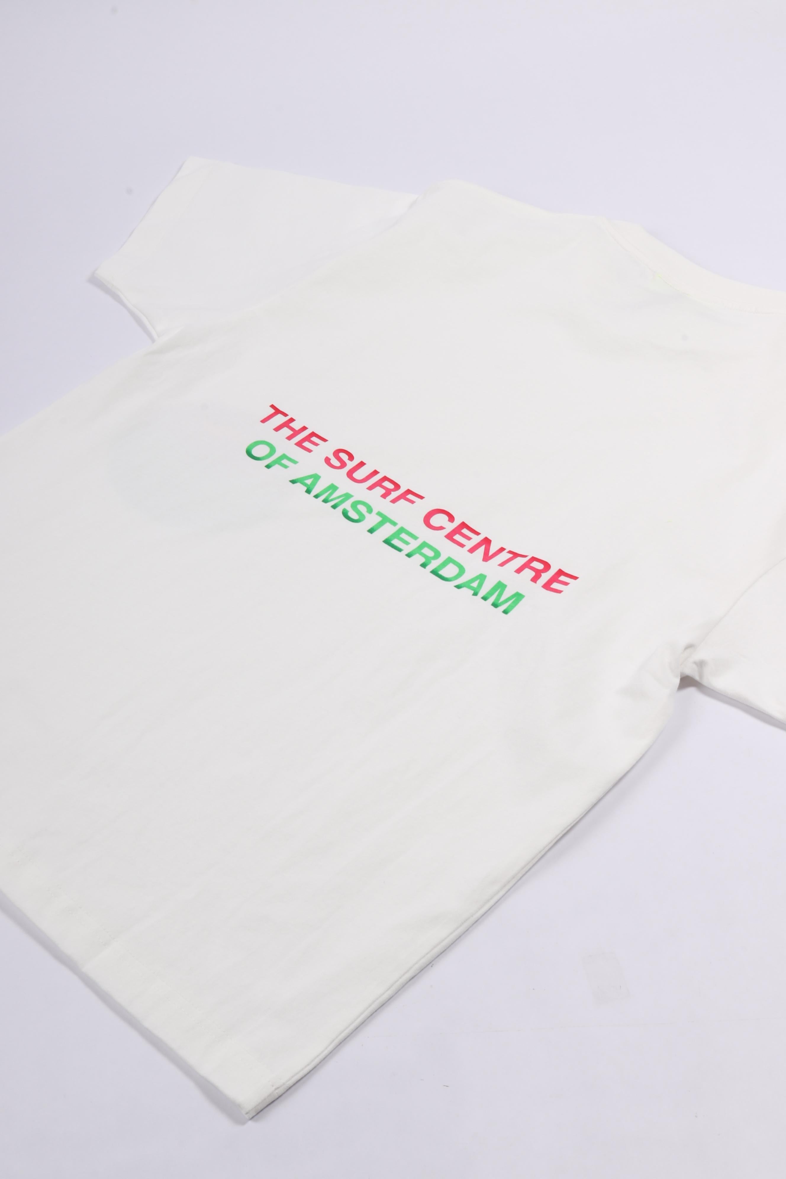 Surf centre tee washed white
