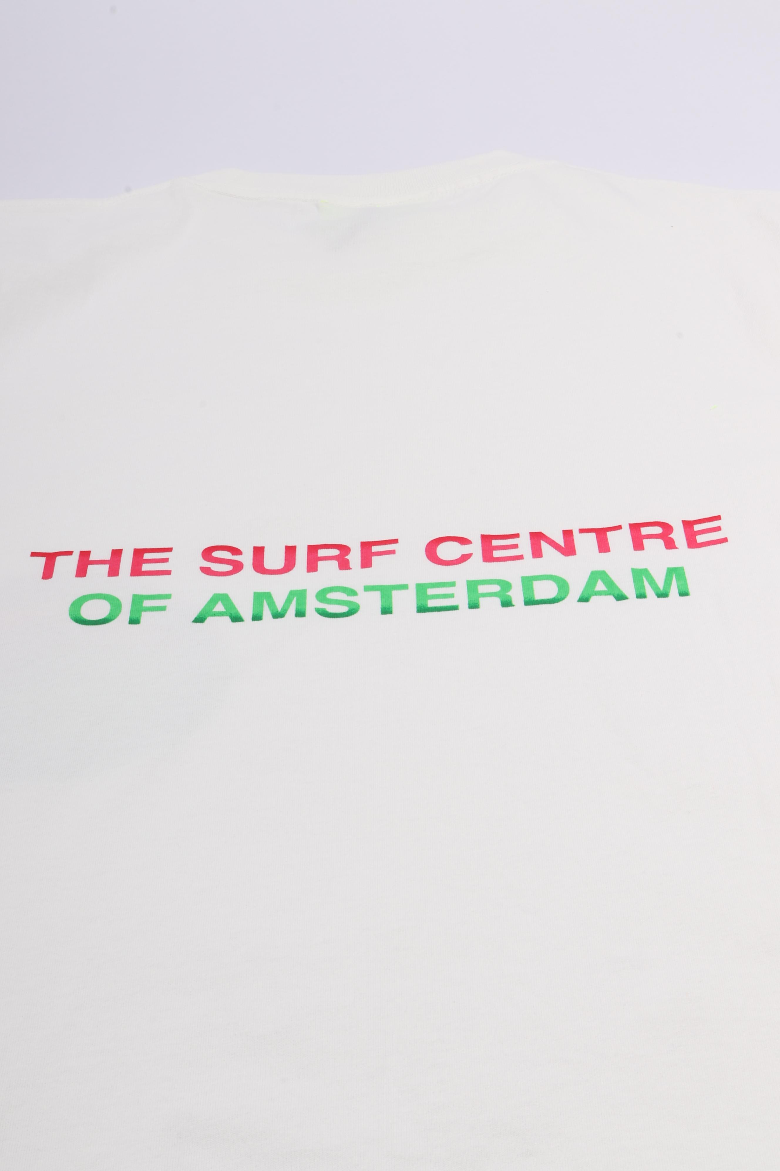 Surf centre tee washed white