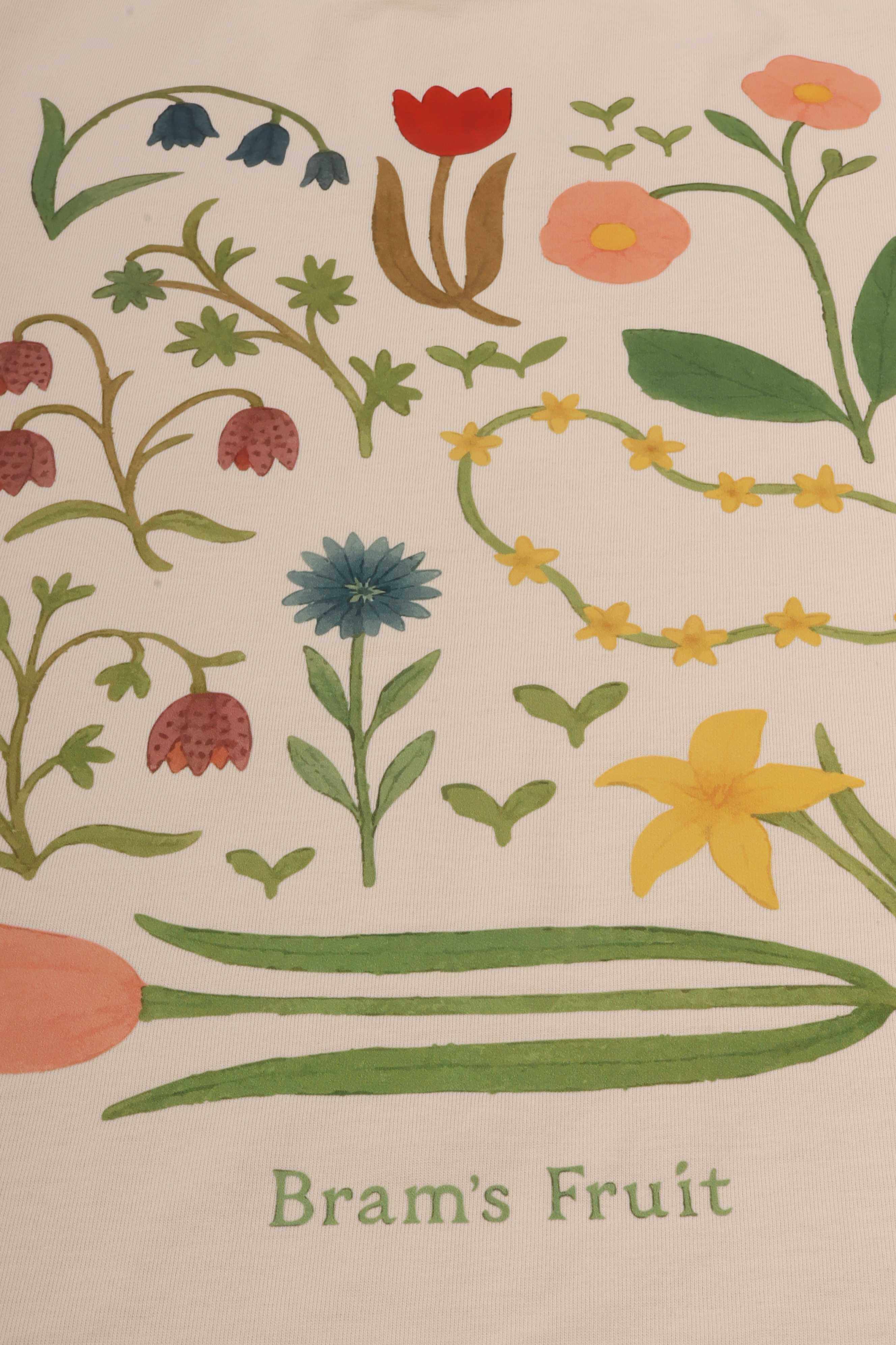 Botanical t-shirt beige