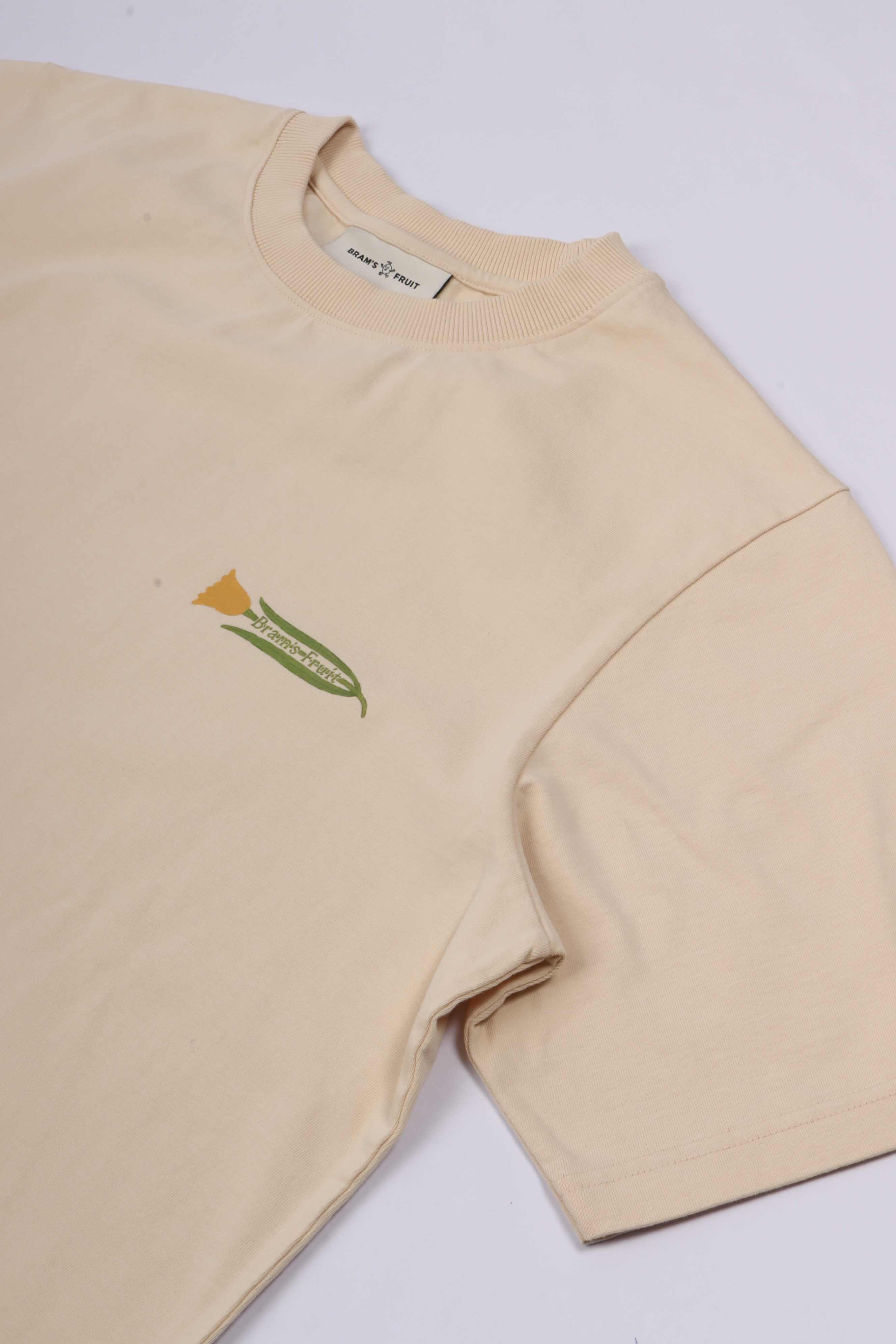 Botanical t-shirt beige