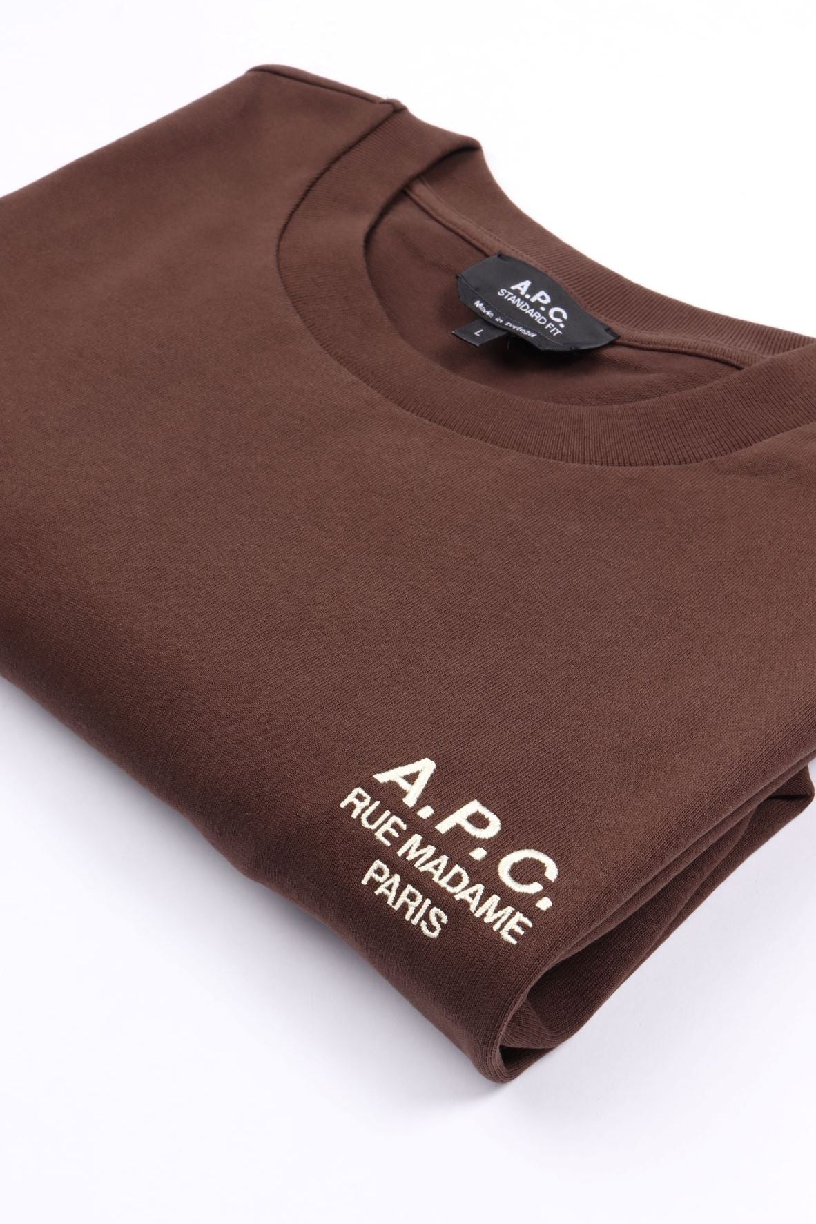 T-shirt st. rue m tca ecru brown