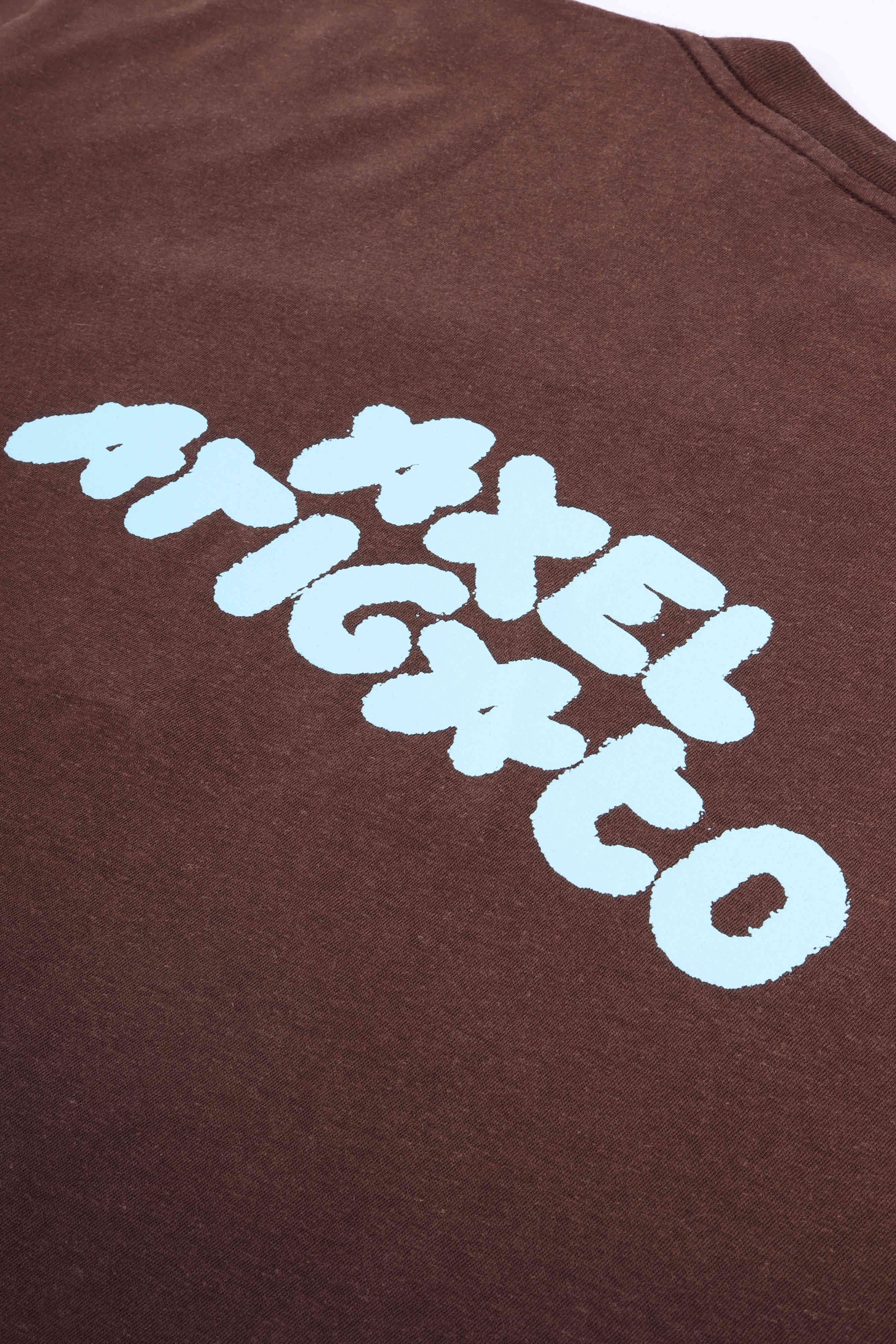 Bubble reverse t-shirt dark brown