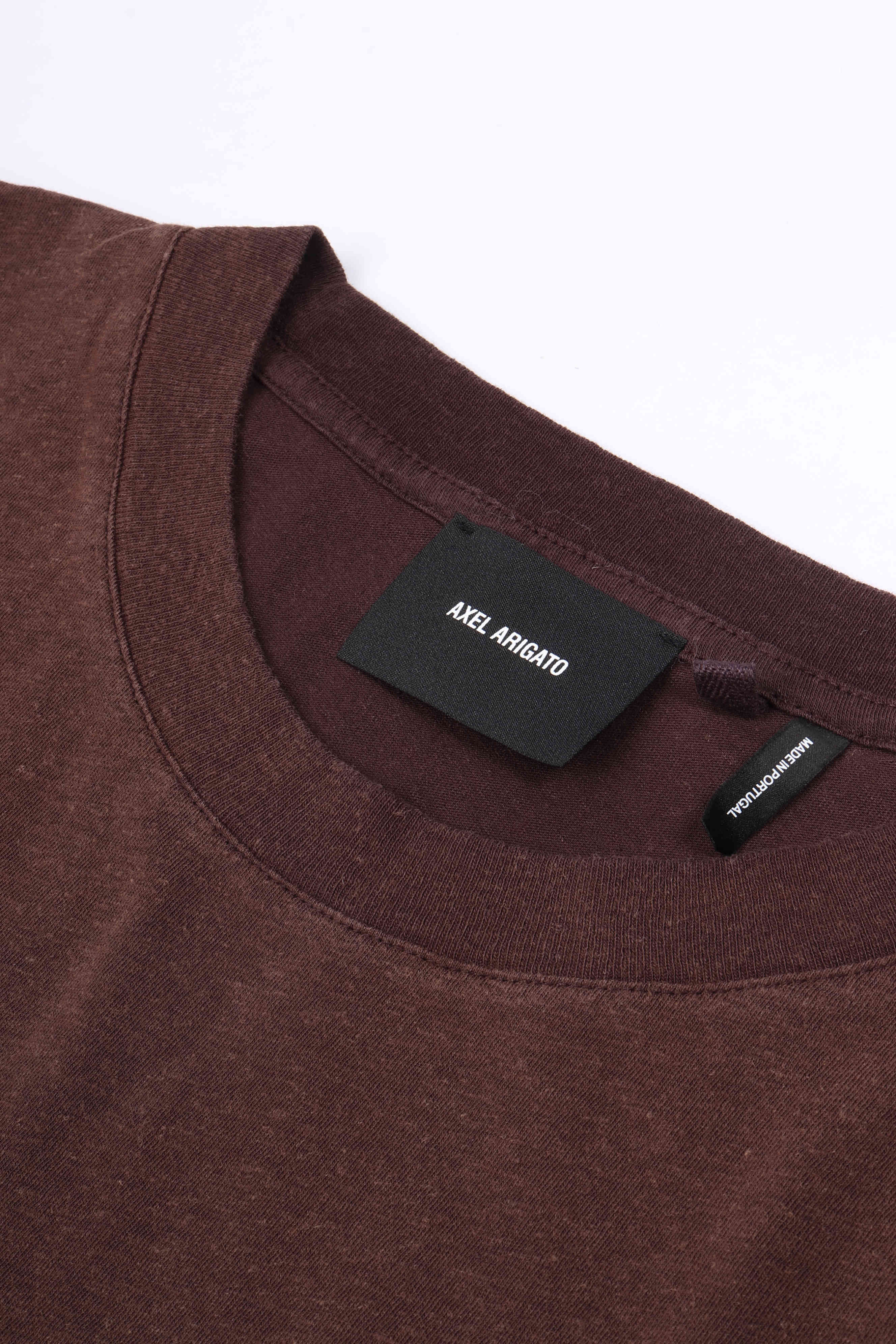 Bubble reverse t-shirt dark brown