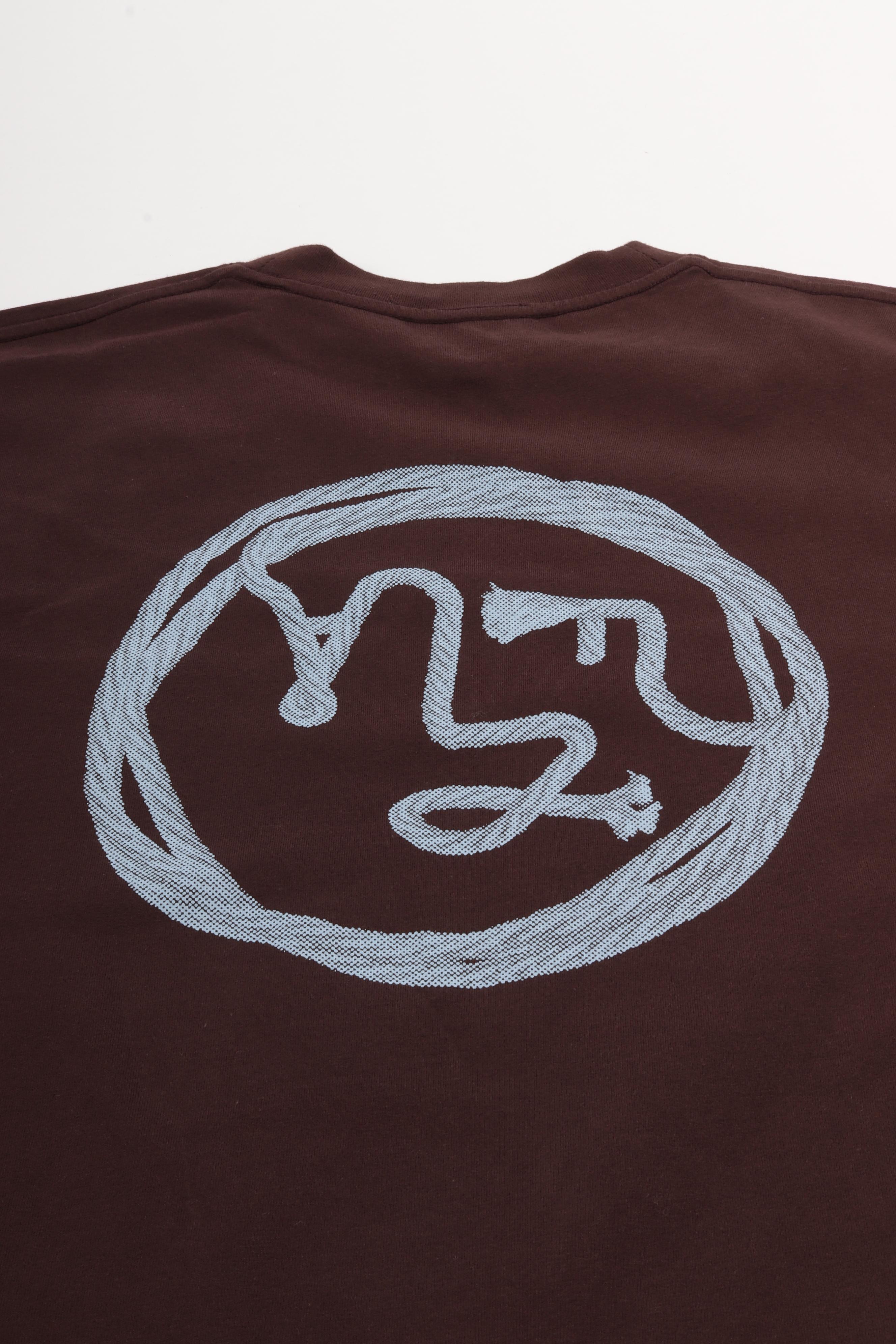 Lasso face tee chocolate plum