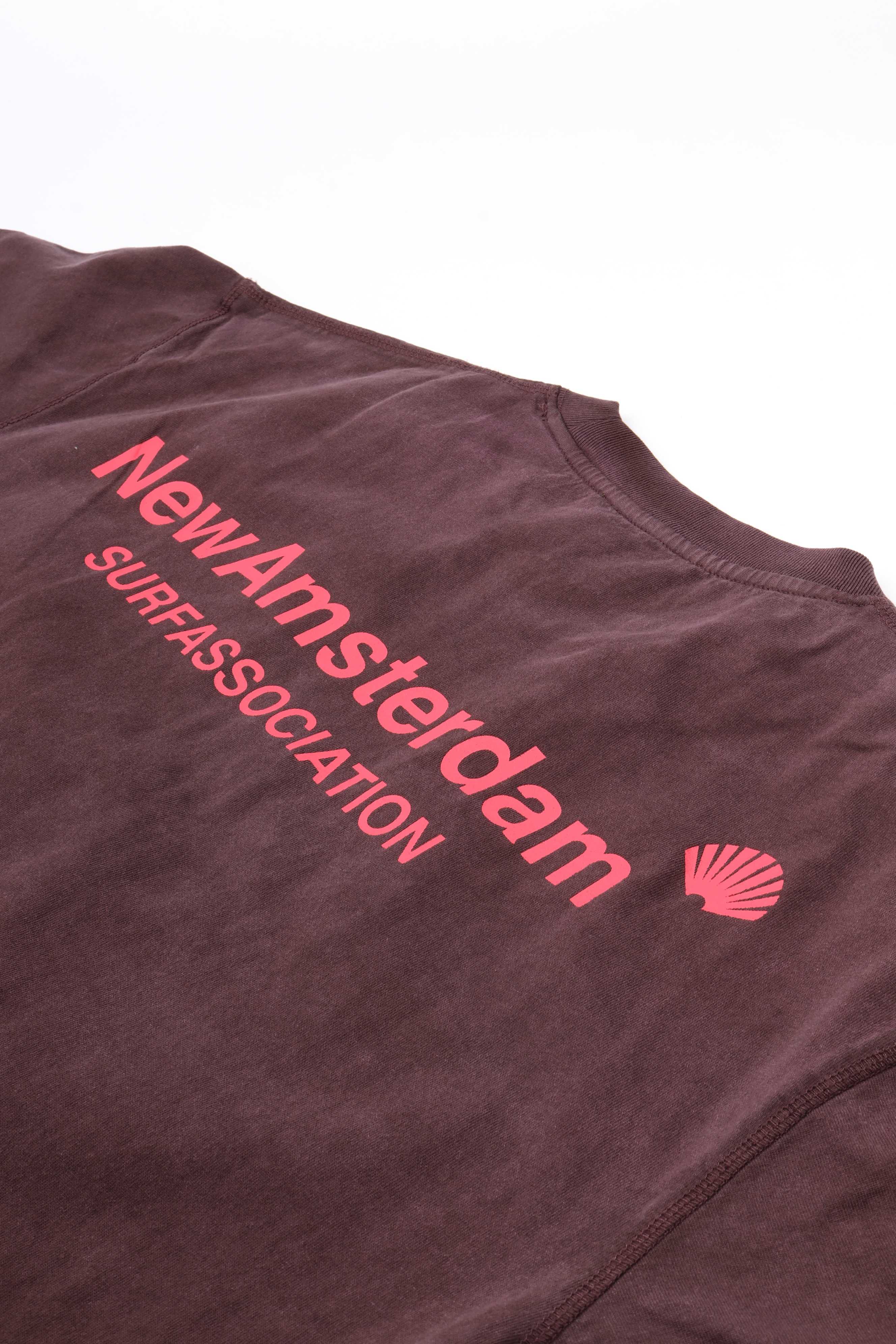 Logo tee walnut / red