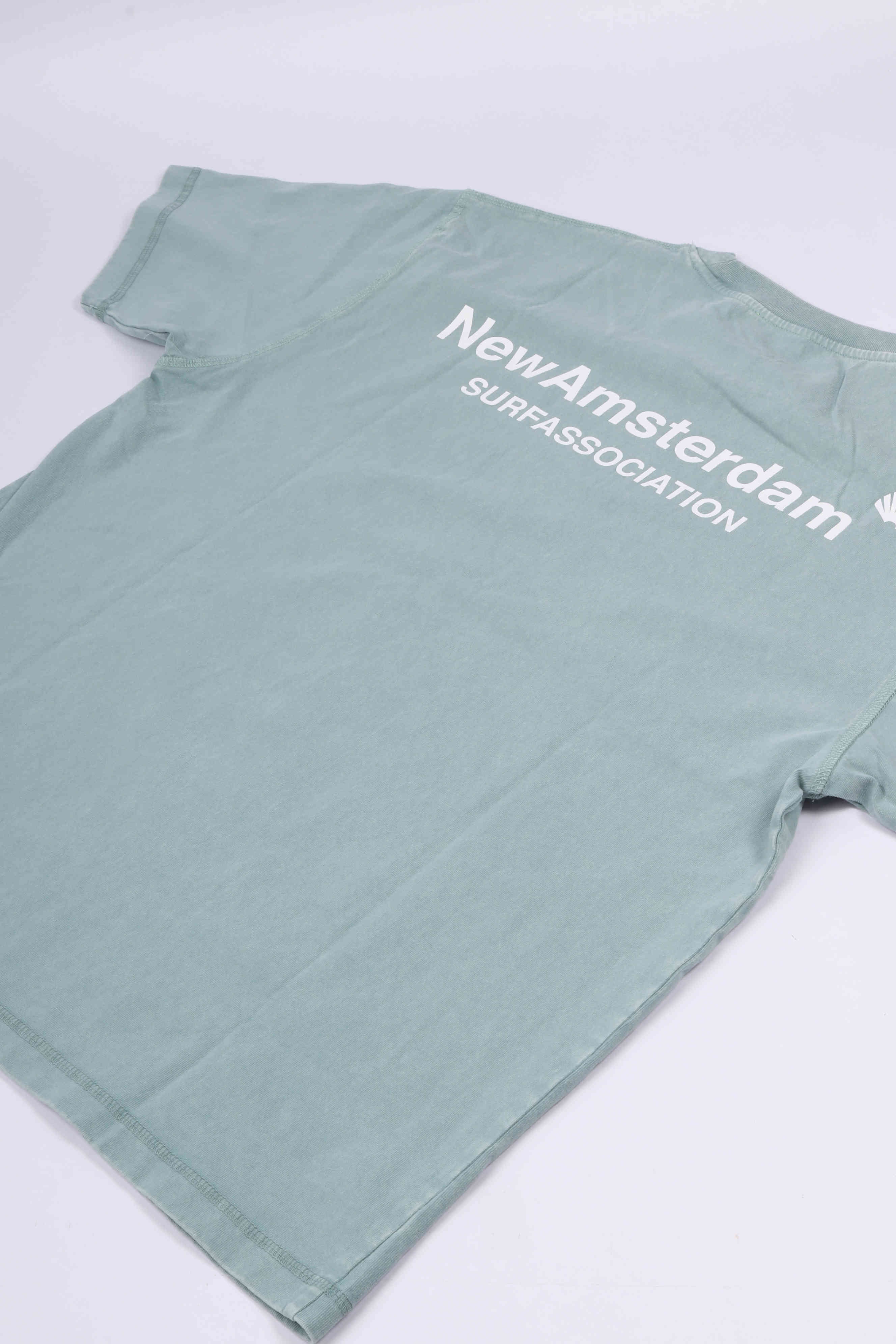 Logo tee teal / white