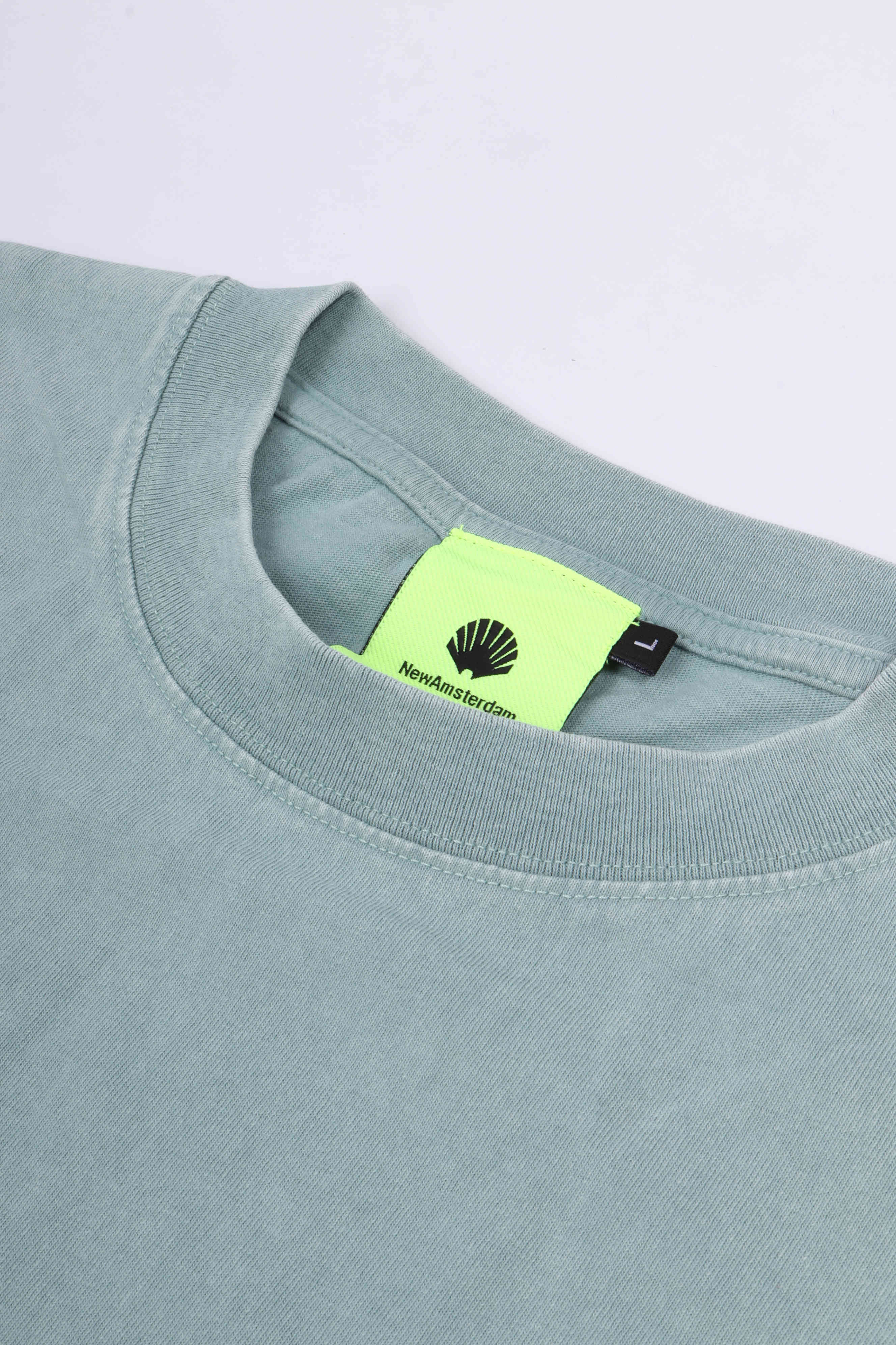Logo tee teal / white