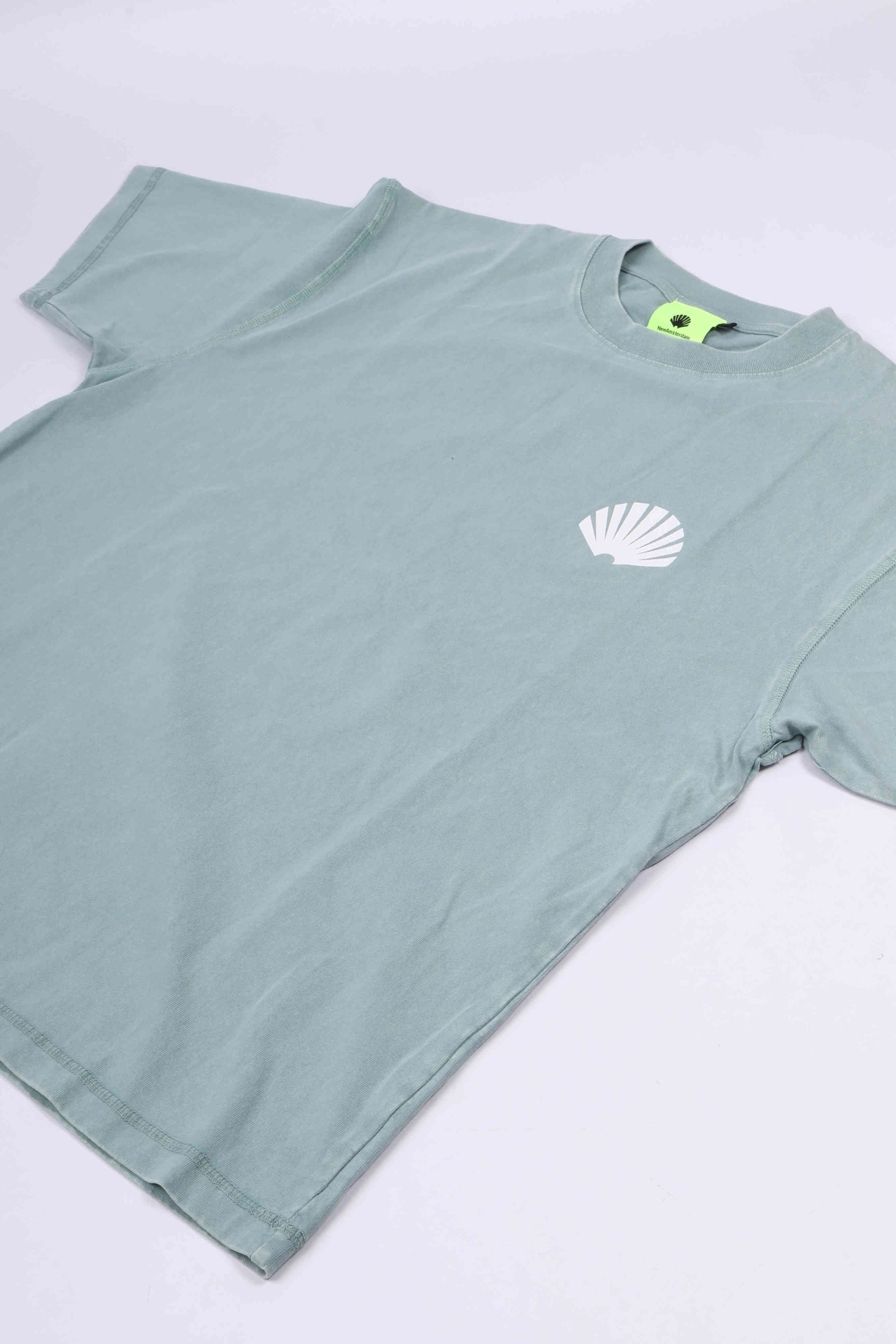 Logo tee teal / white