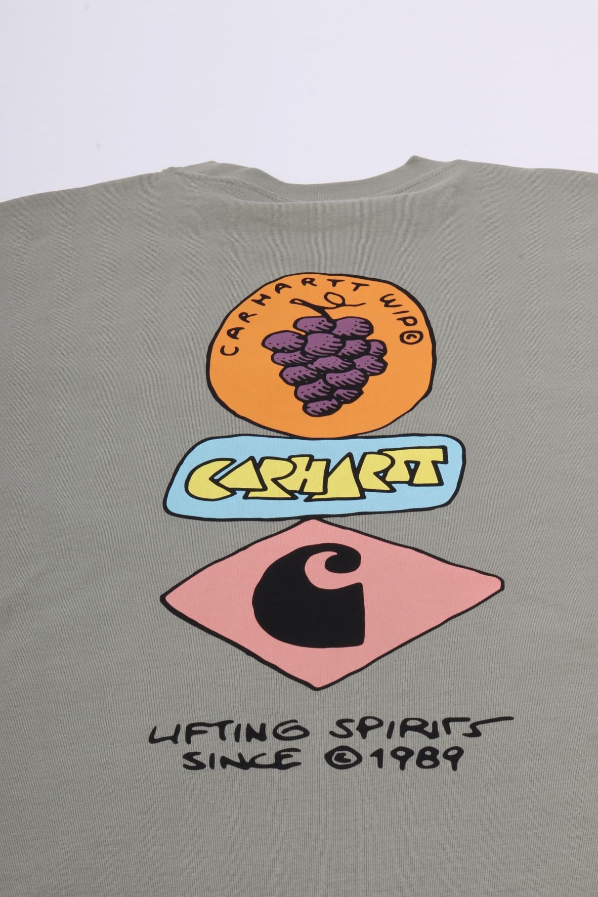 S/s stacked grapes t-shirt shady green