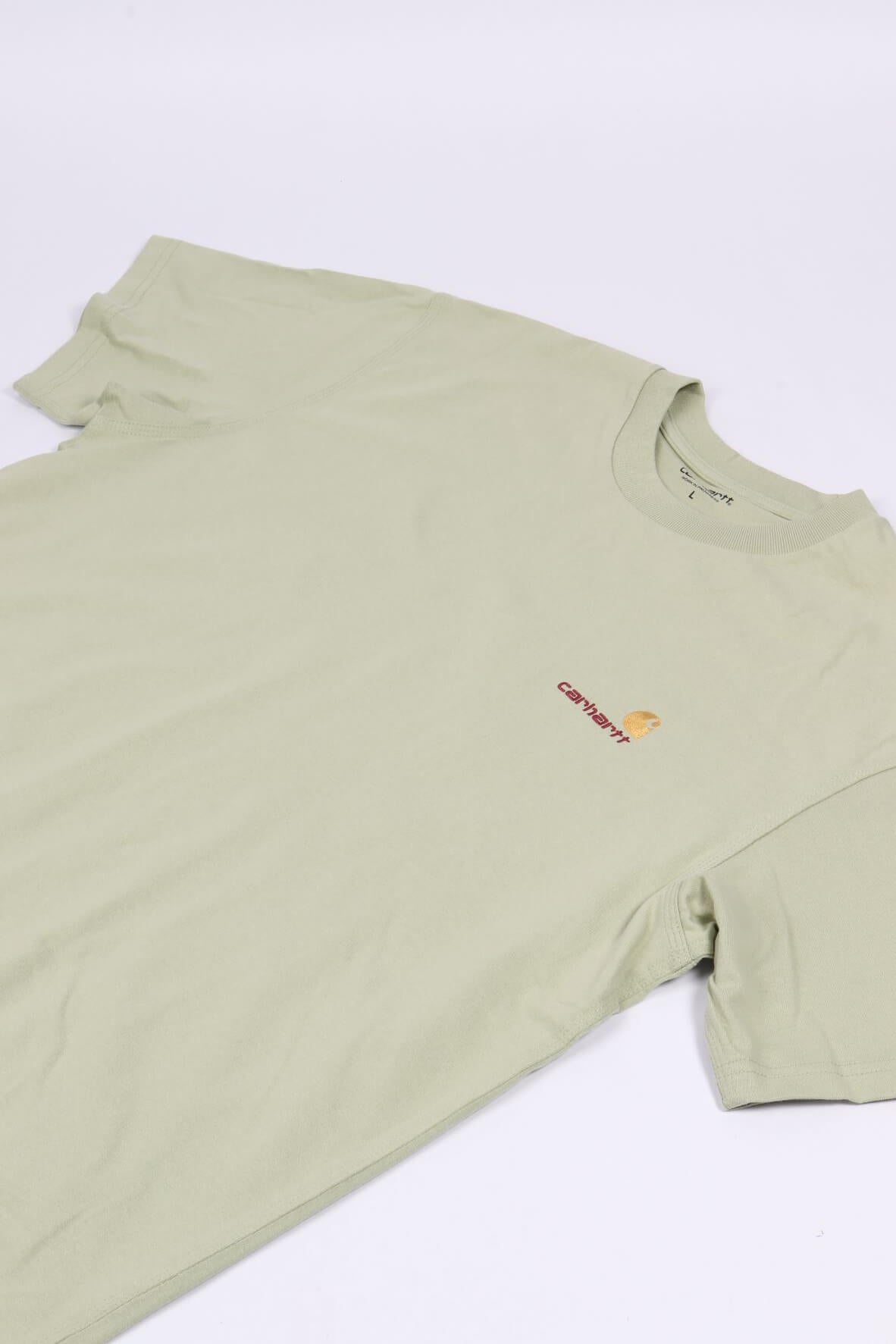 S/s a. script tee pale olive