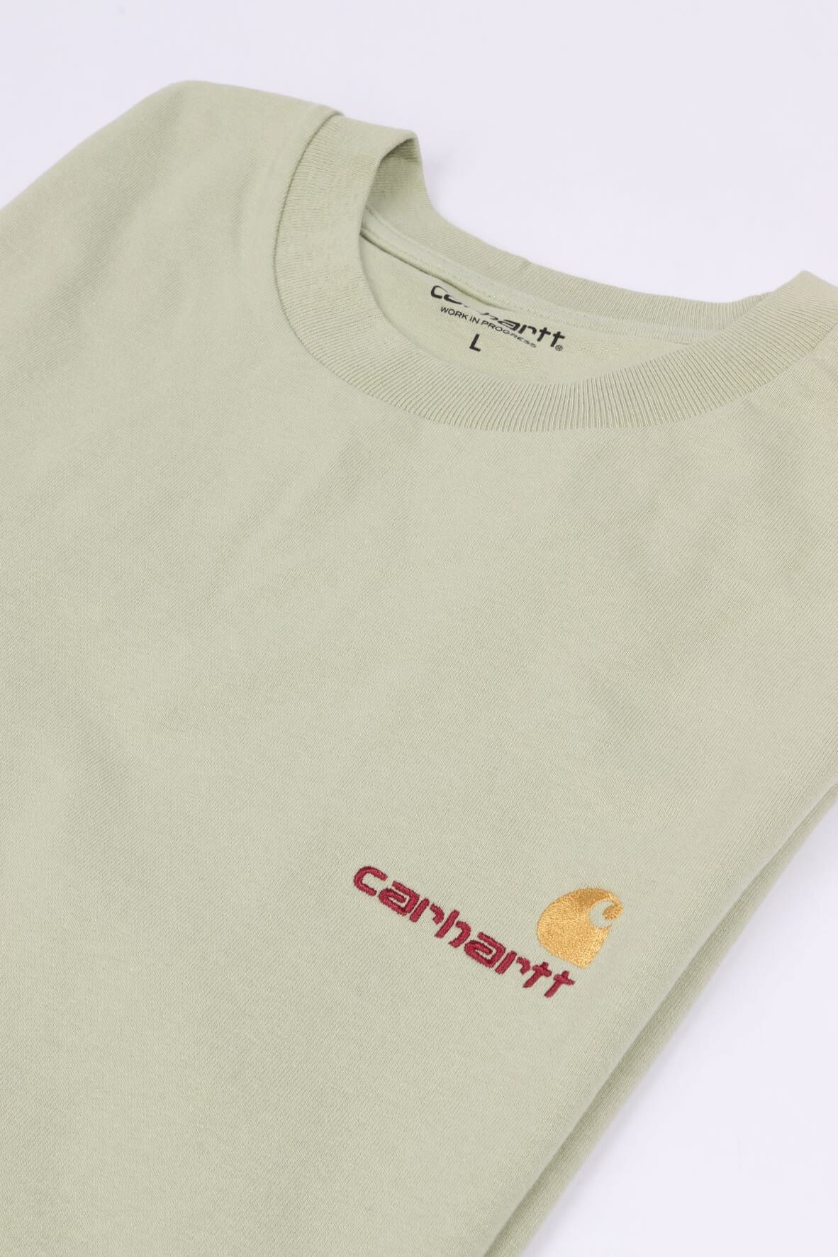 S/s a. script tee pale olive