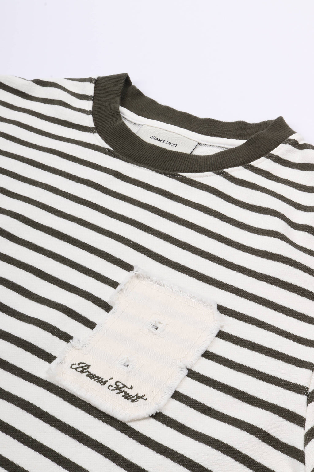 Varsity striped t-shirt washed olive grn