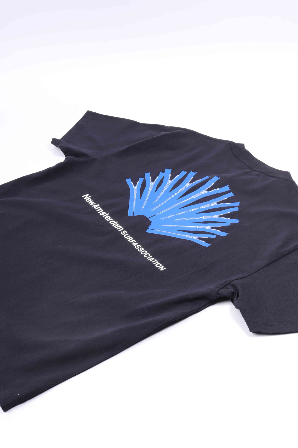 Back zip tee navy