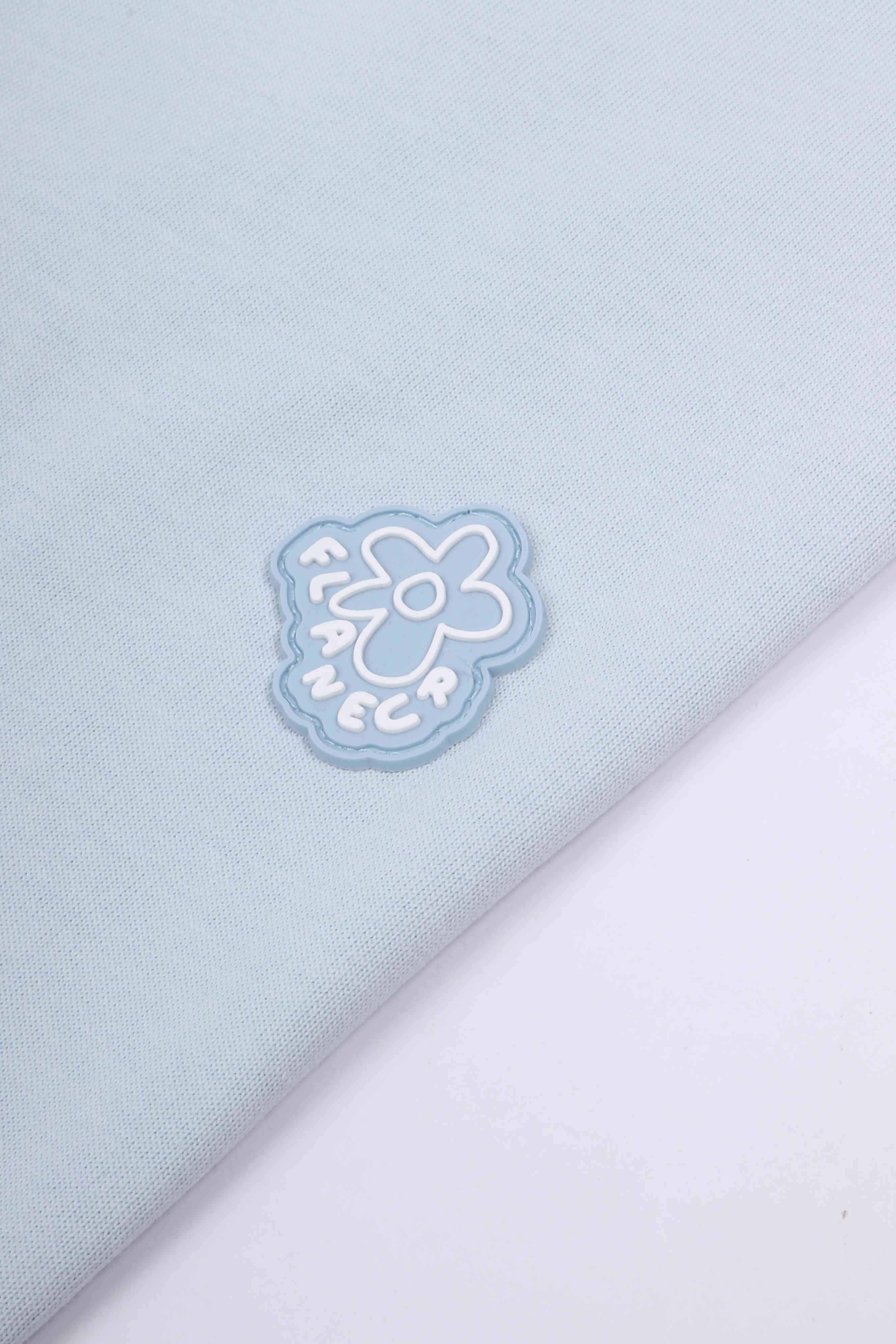 Rubber blossom t- light blue
