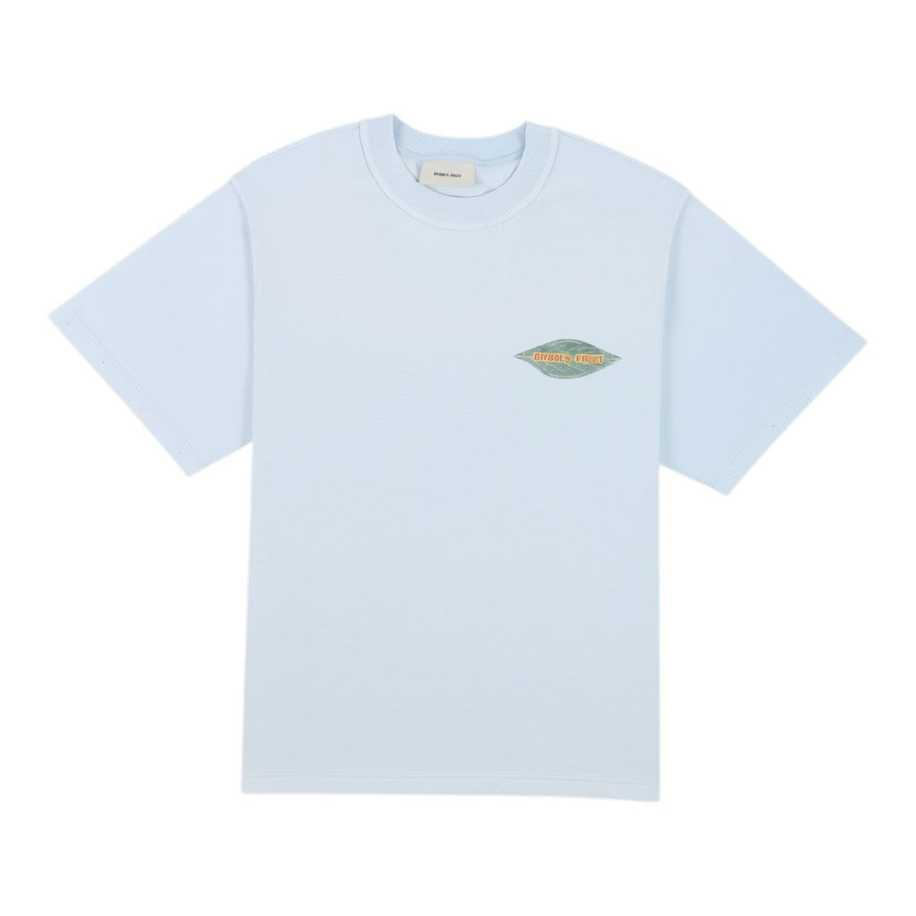 Distredded leaf t-shirt blueberry blue