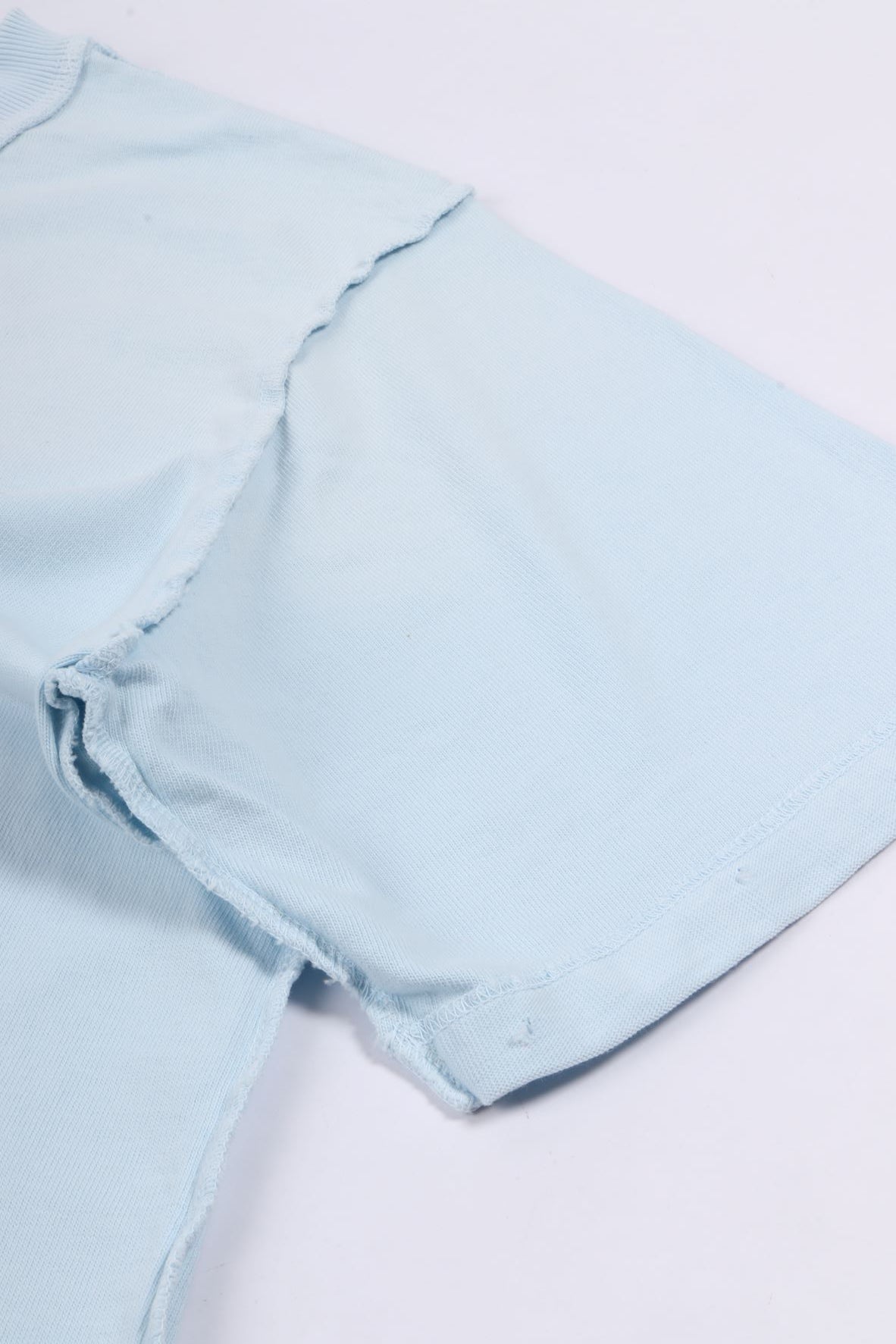 Distredded leaf t-shirt blueberry blue
