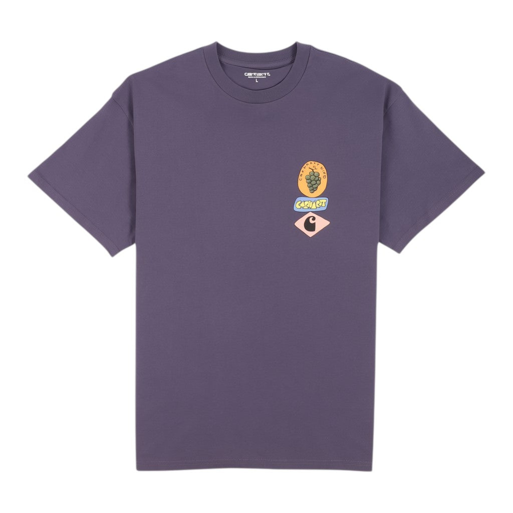 S/s stacked grapes t-shirt shady purple