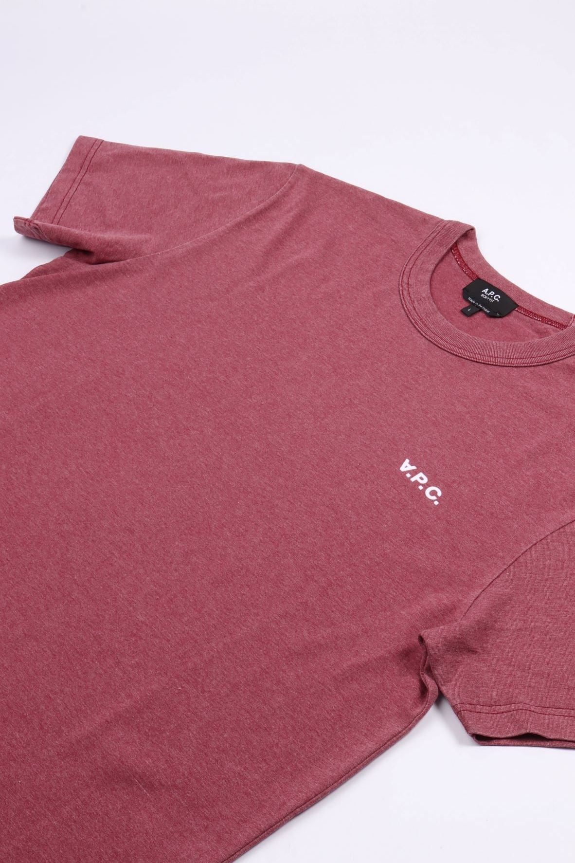 T-shirt boxy peti rouge fonce/blan