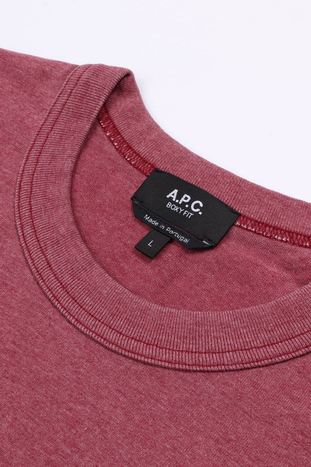 T-shirt boxy peti rouge fonce/blan