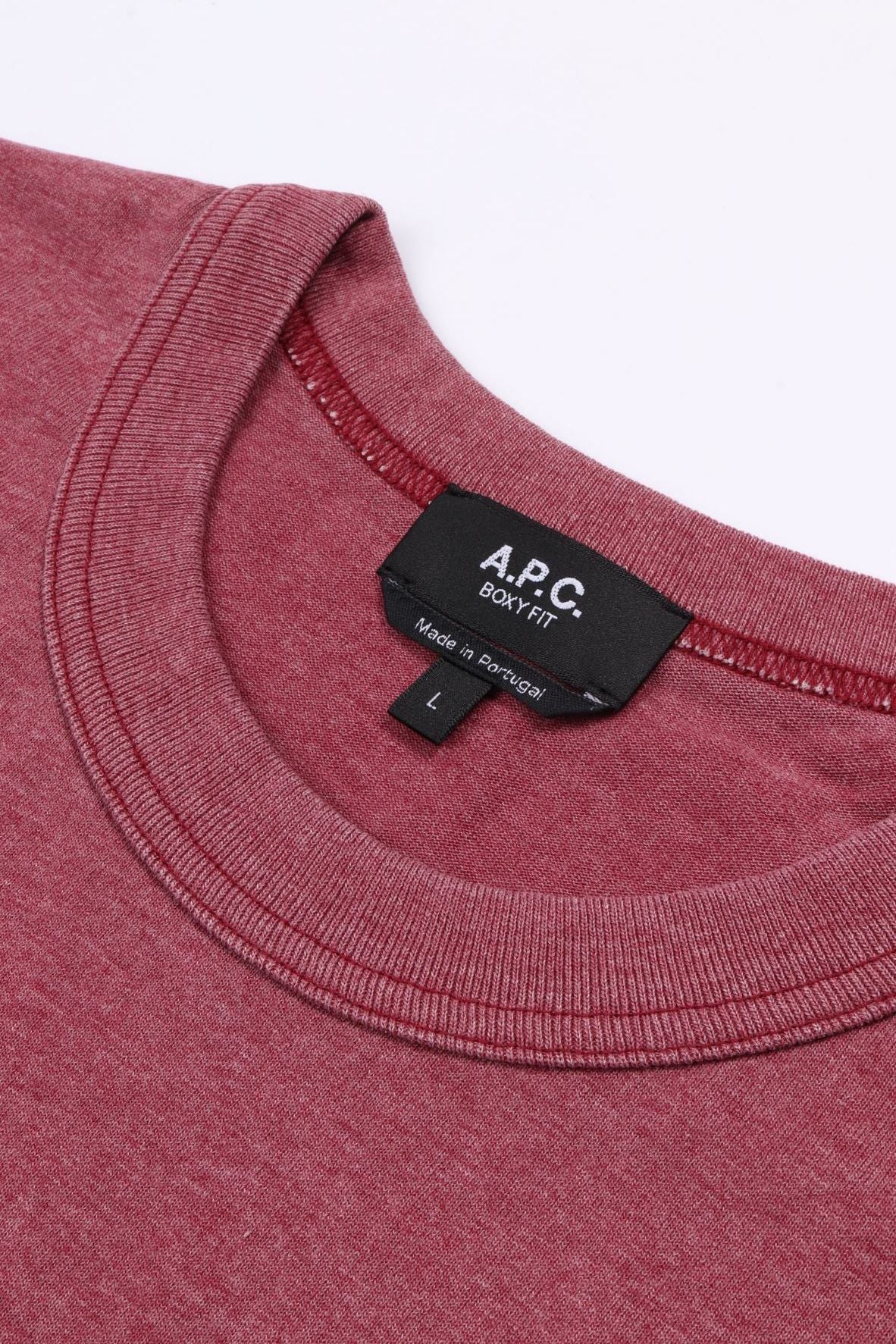 T-shirt boxy peti rouge fonce/blan